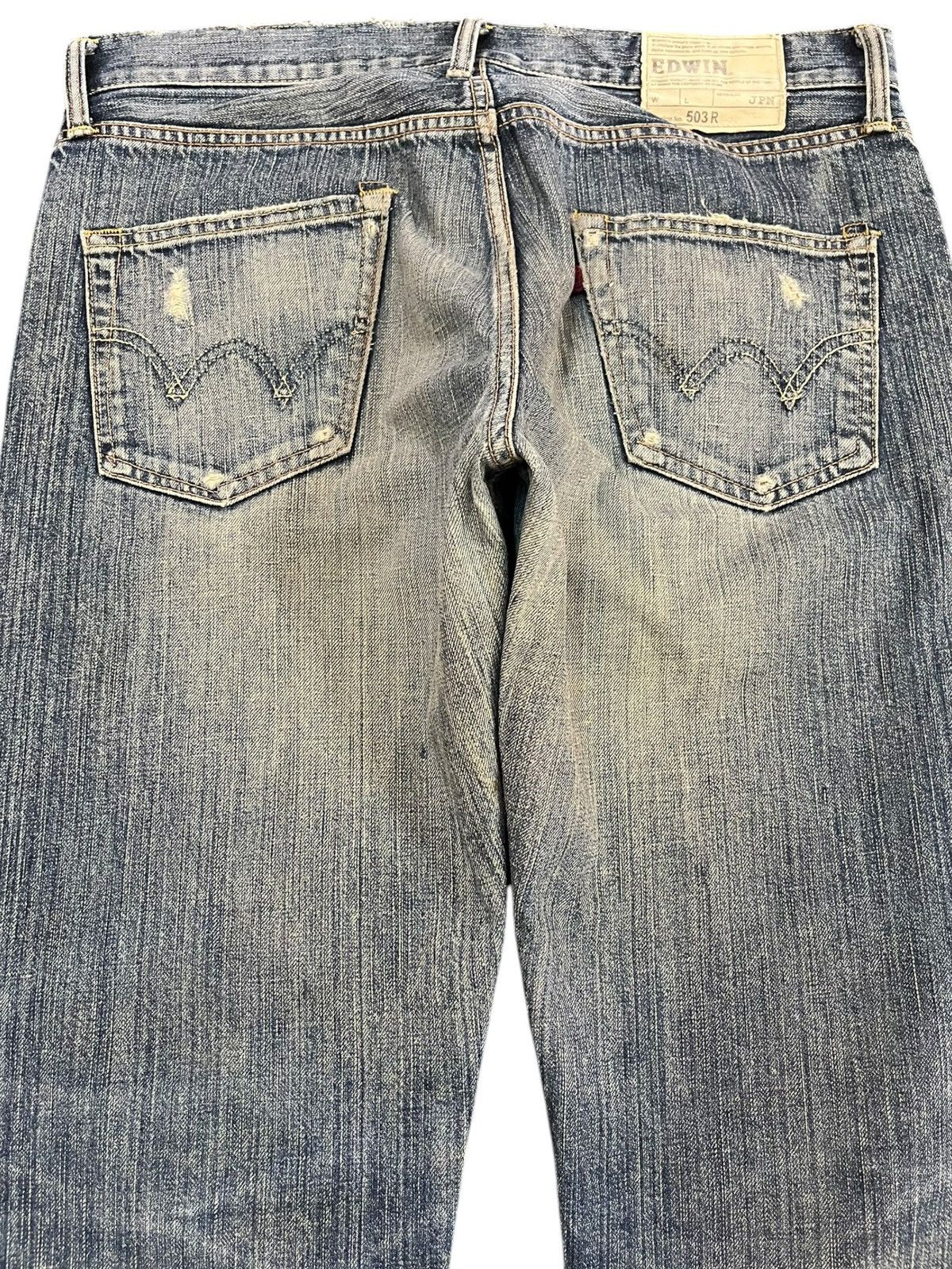 Beauty Beast × Edwin Vintage Edwin 503 R Mudwash Distressed Denim Size US 35 - 6 Thumbnail