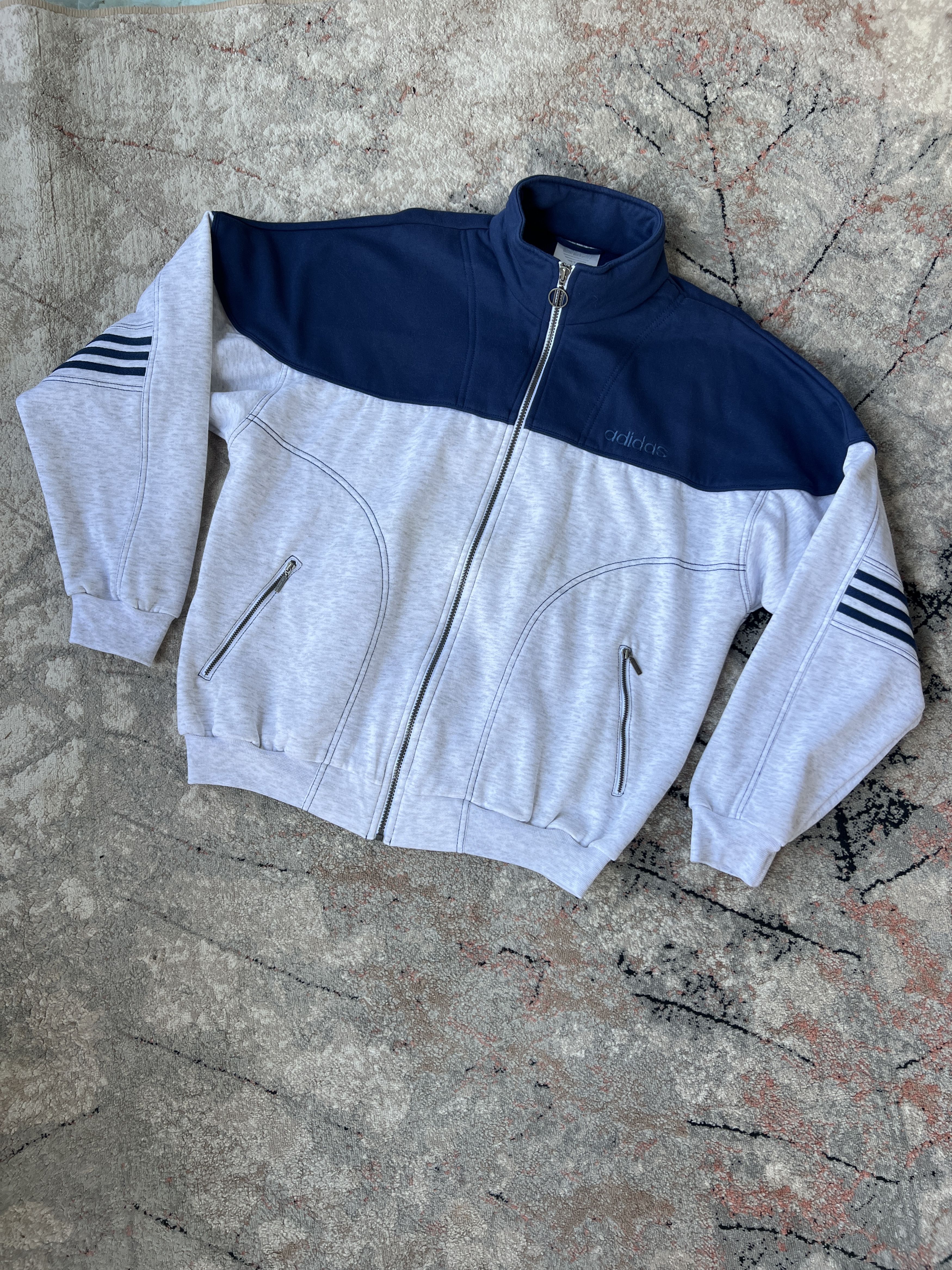 Adidas × Vintage Adidas Vintage Full Zip Sweatshirt Size US L / EU 52-54 / 3 - 1 Thumbnail