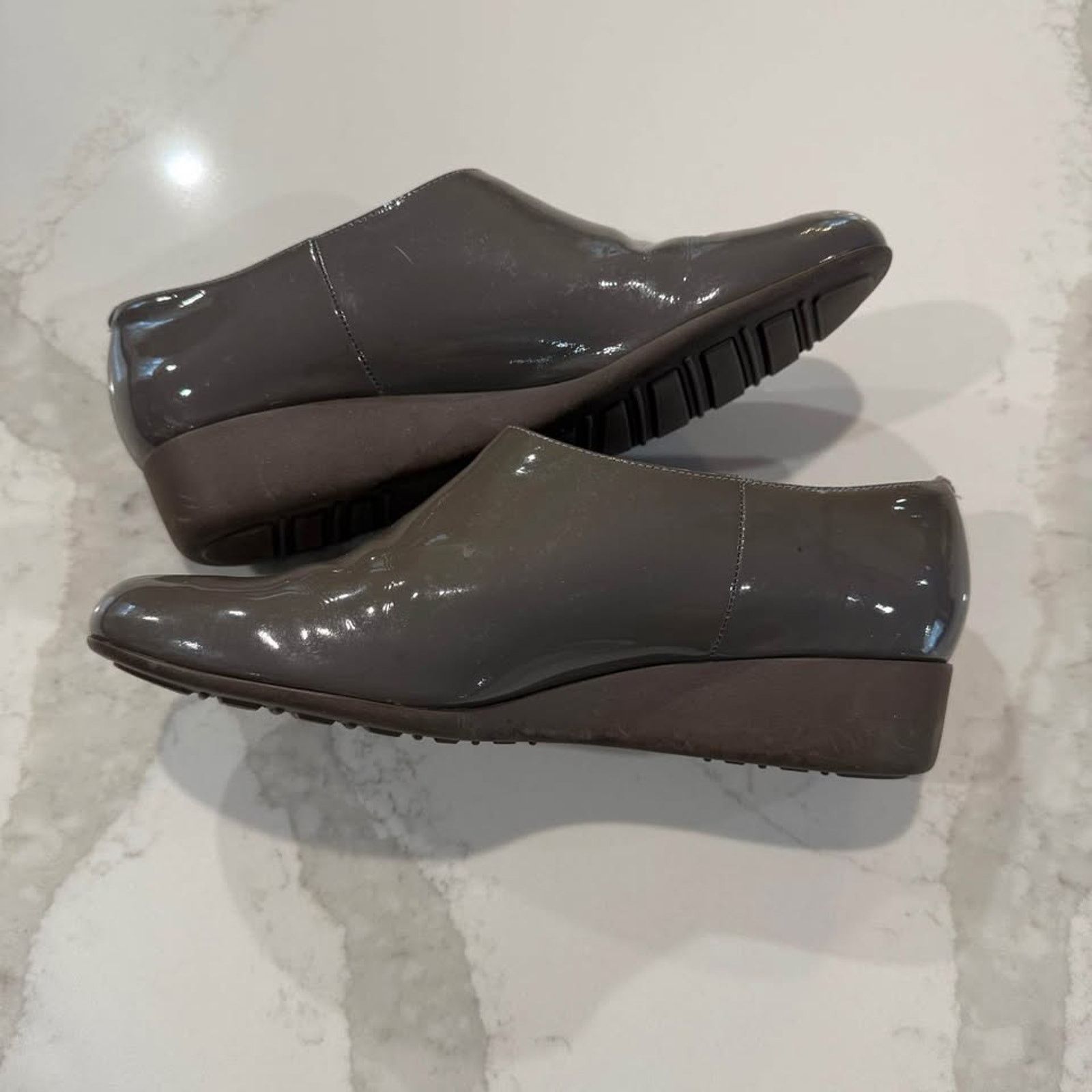 Cole Haan Cole Haan Womens 9 Patent Leather Waterproof Wedge Booties Size US 9 / IT 39 - 8 Thumbnail