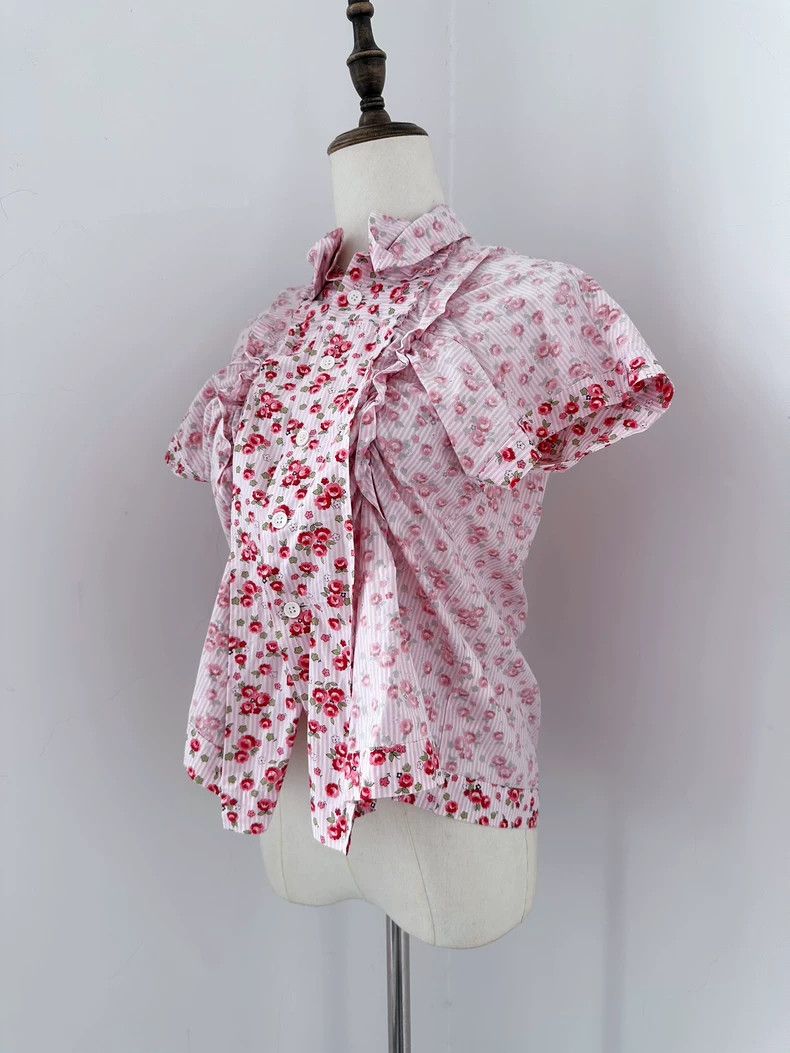 Comme des Garcons Comme Des Garcons Thread Twist Floret Short Sleeve Shirt Size S / US 4 / IT 40 - 2 Thumbnail