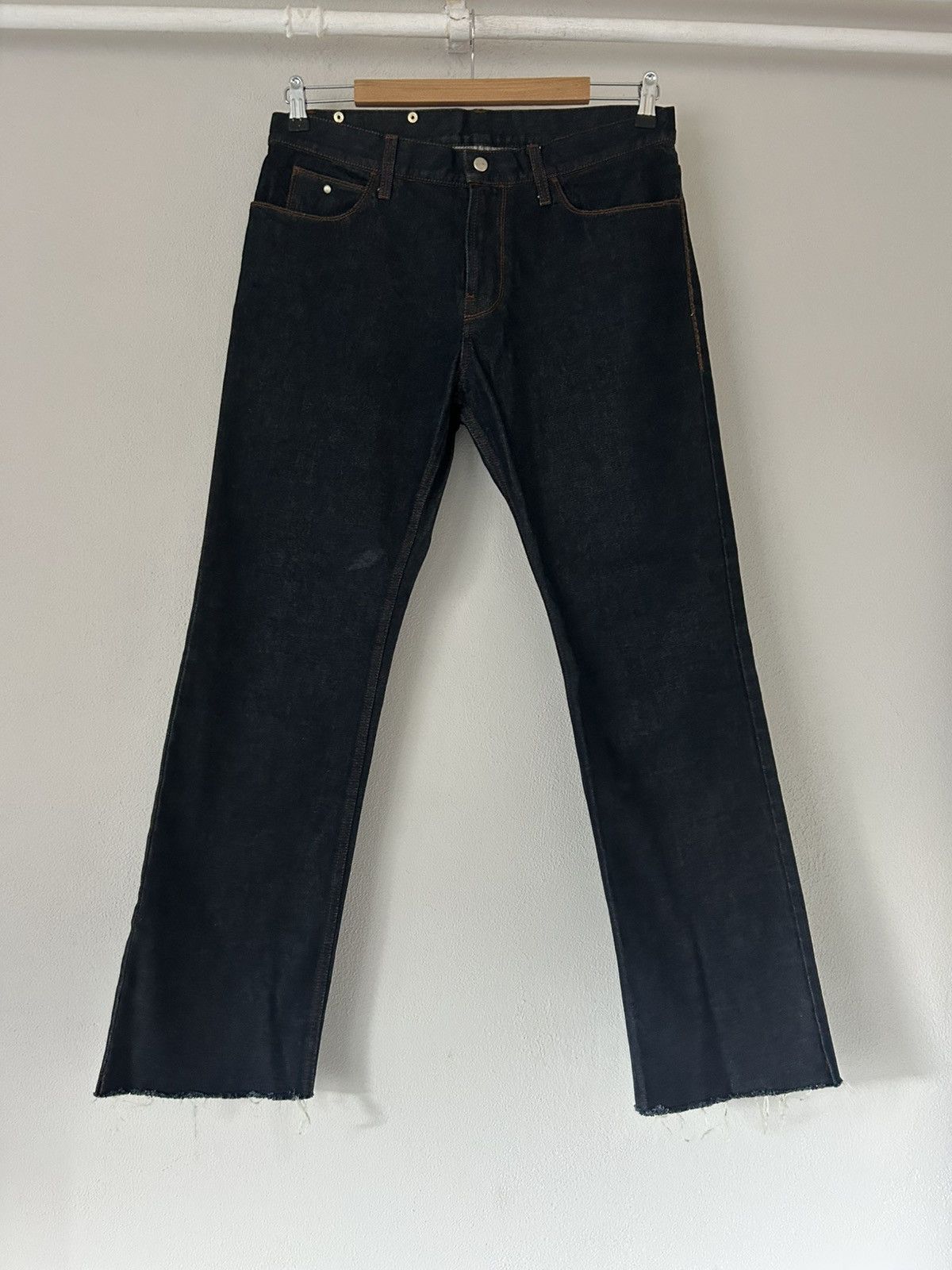 Valentino Valentino Raw Hem Dark Denim Jeans Size US 34 / EU 50 - 1 Thumbnail