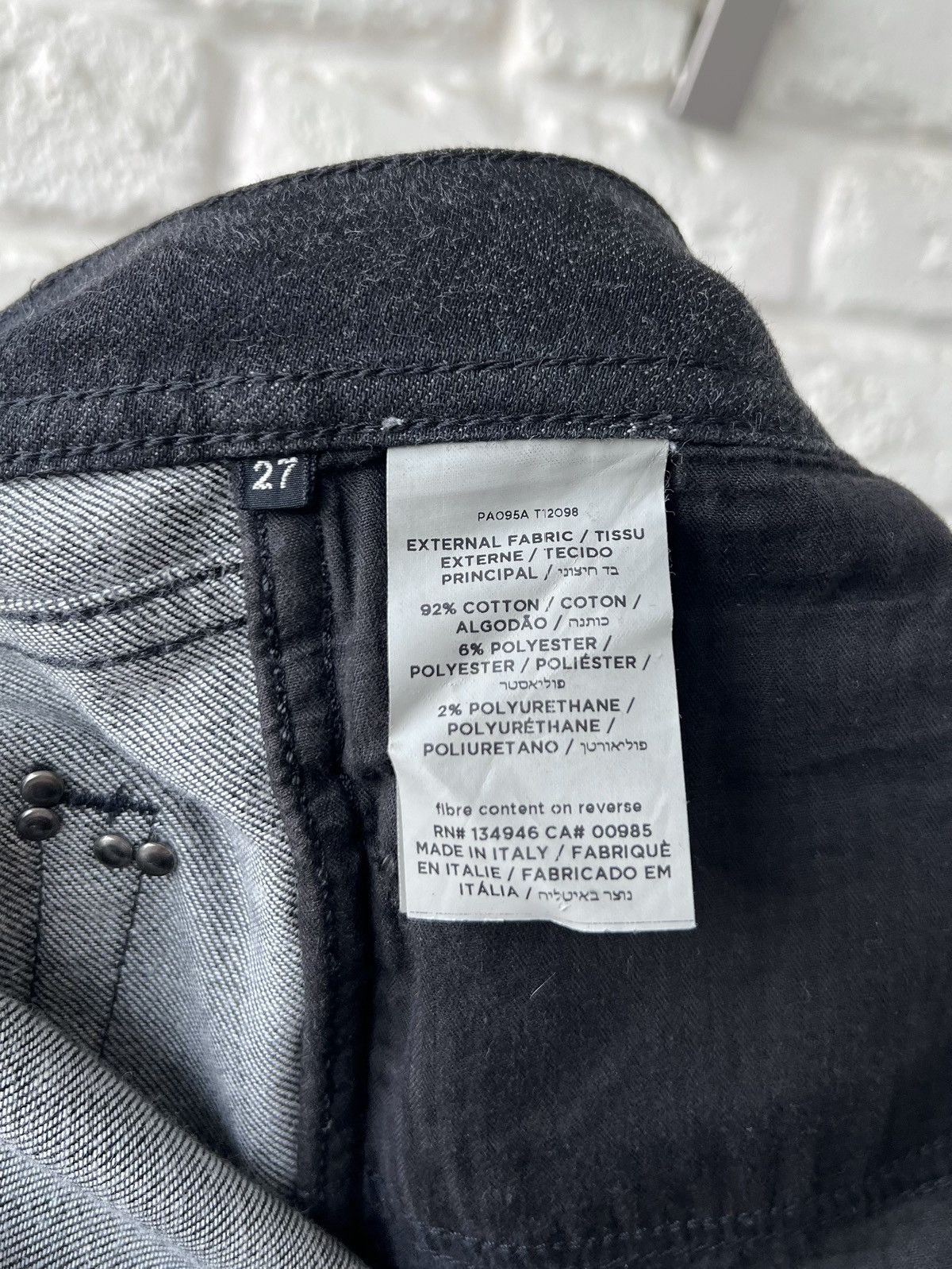 Tom Ford Tom Ford Black Sip Denim Skinny Jeans size 27 Size 27" / US 4 / IT 40 - 10 Thumbnail