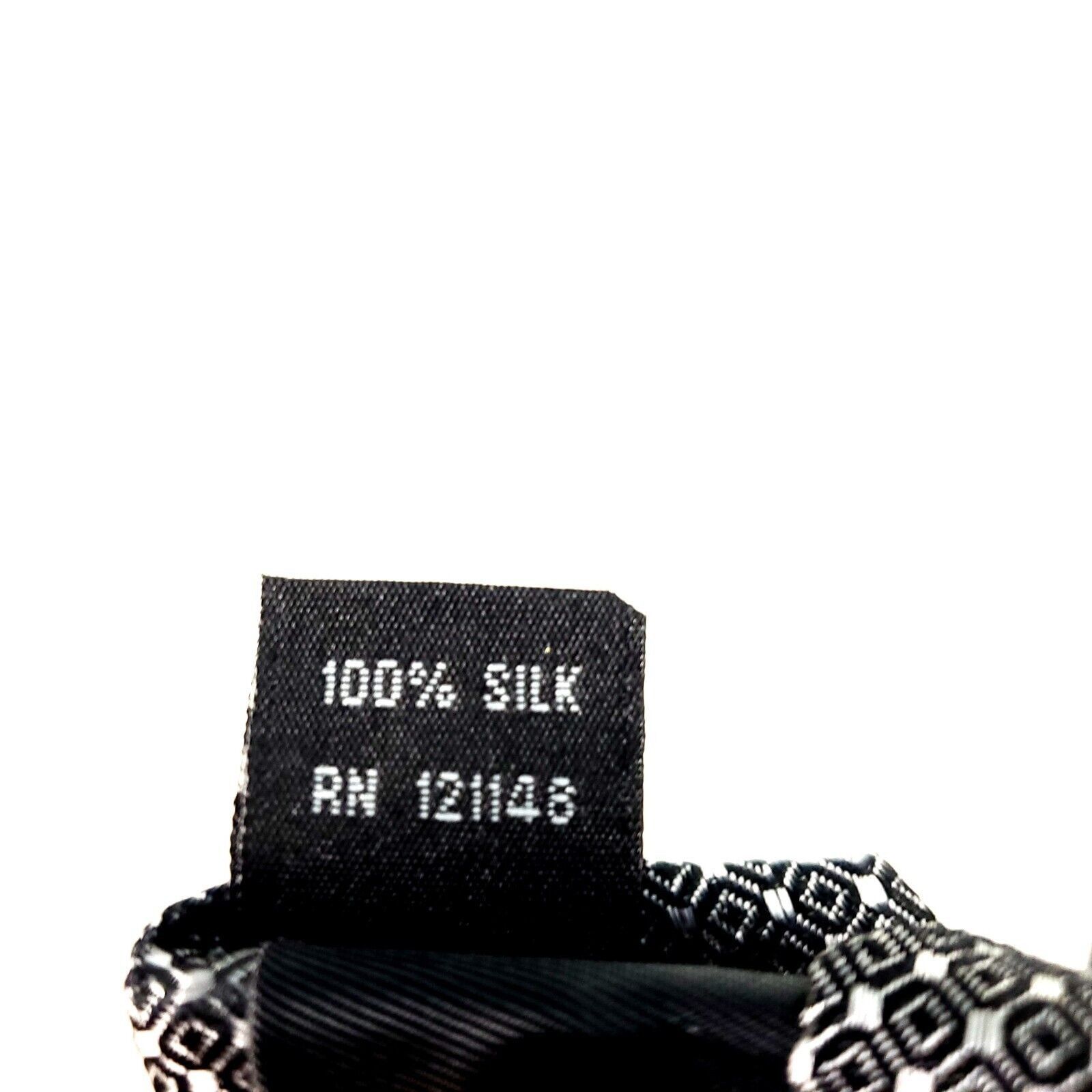 Merona Merona Silk Tie Woven Black White Geometric Size ONE SIZE - 5 Thumbnail
