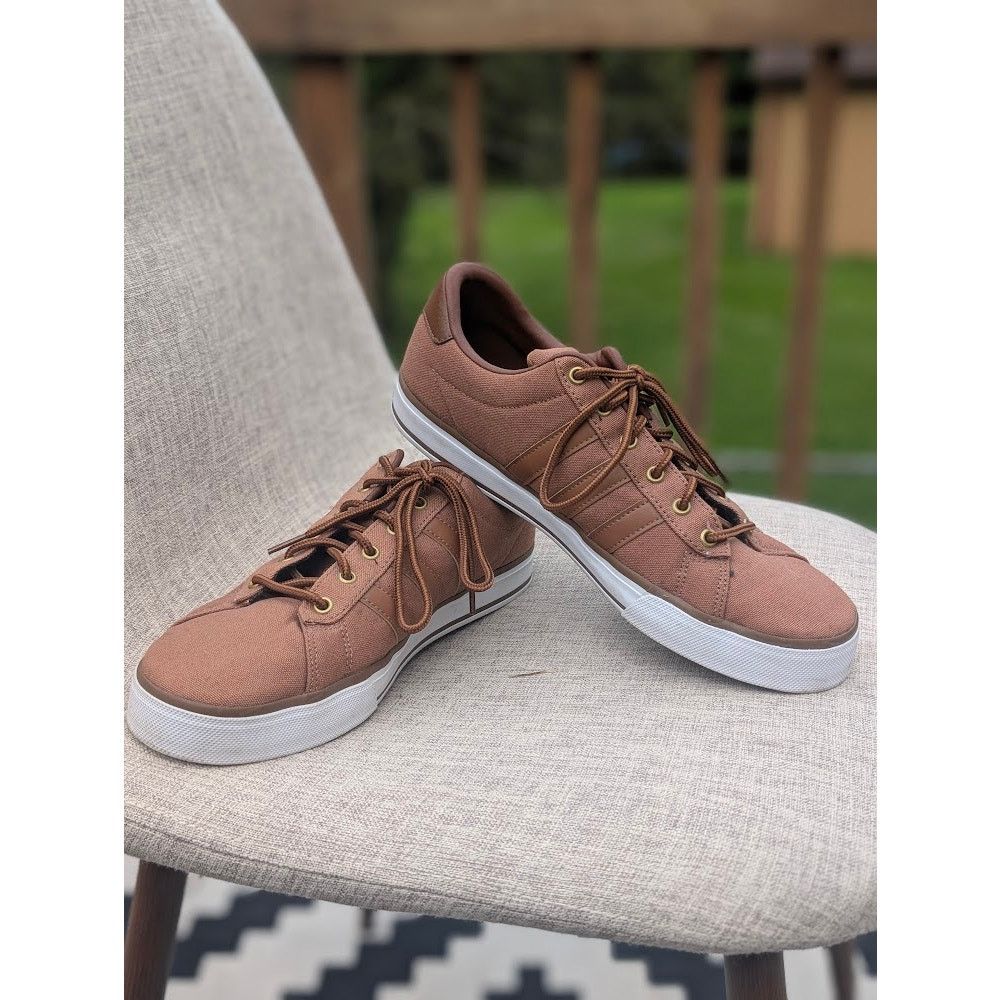 Adidas ADIDAS Casual Shoe Men's 10 Brown Canvas low top Cloudfoam Size US 10 / EU 43 - 1 Thumbnail