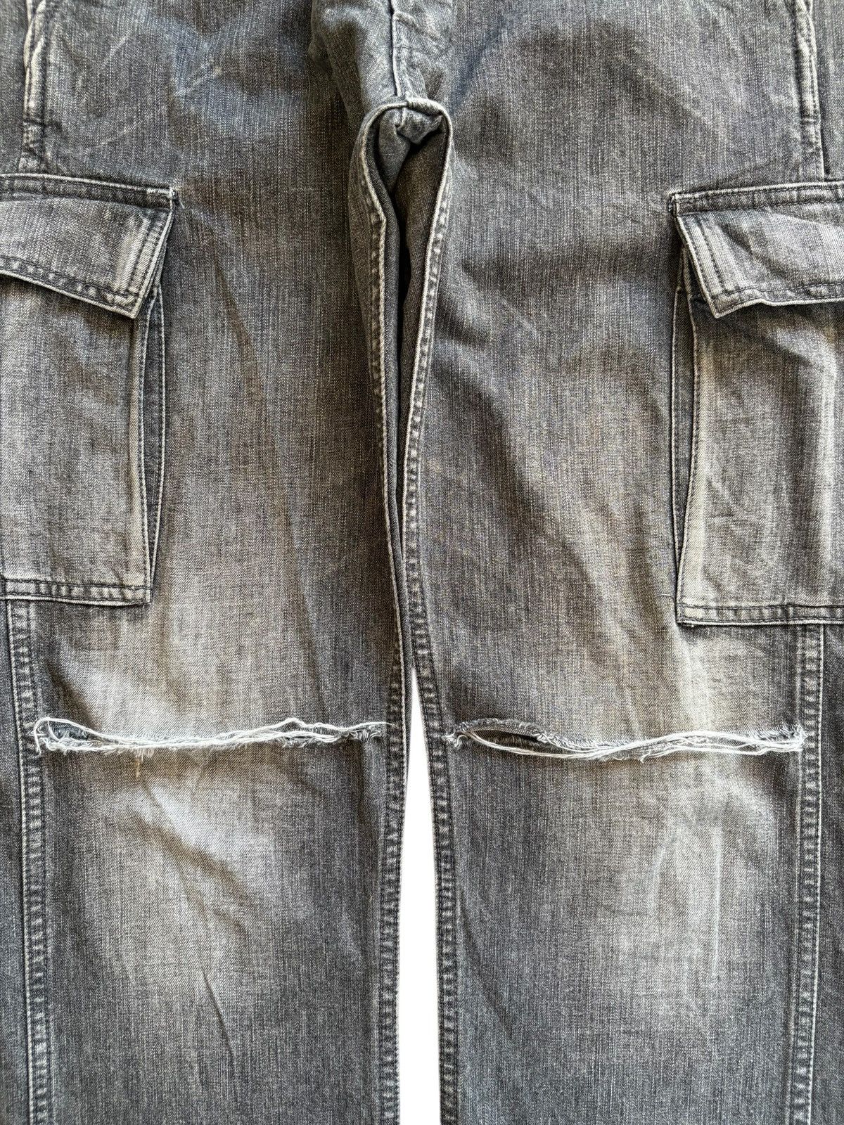 Full Count & Co. Vintage Full Count Button Fly Cargo Distress Rip Loose Jean Size US 30 / EU 46 - 5 Thumbnail
