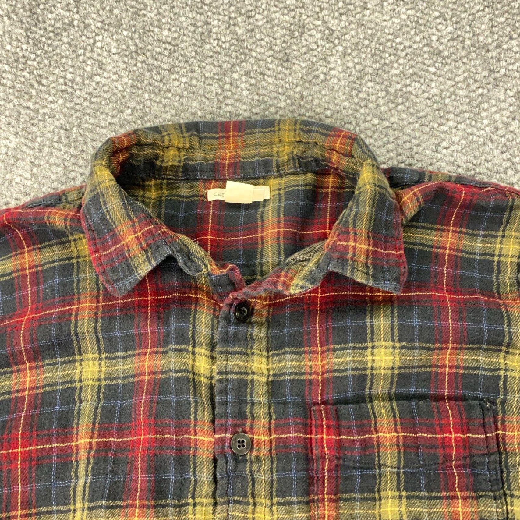 Carbon 2 Cobalt Flannel Shirt Mens Medium Long Sleeve Plaid
