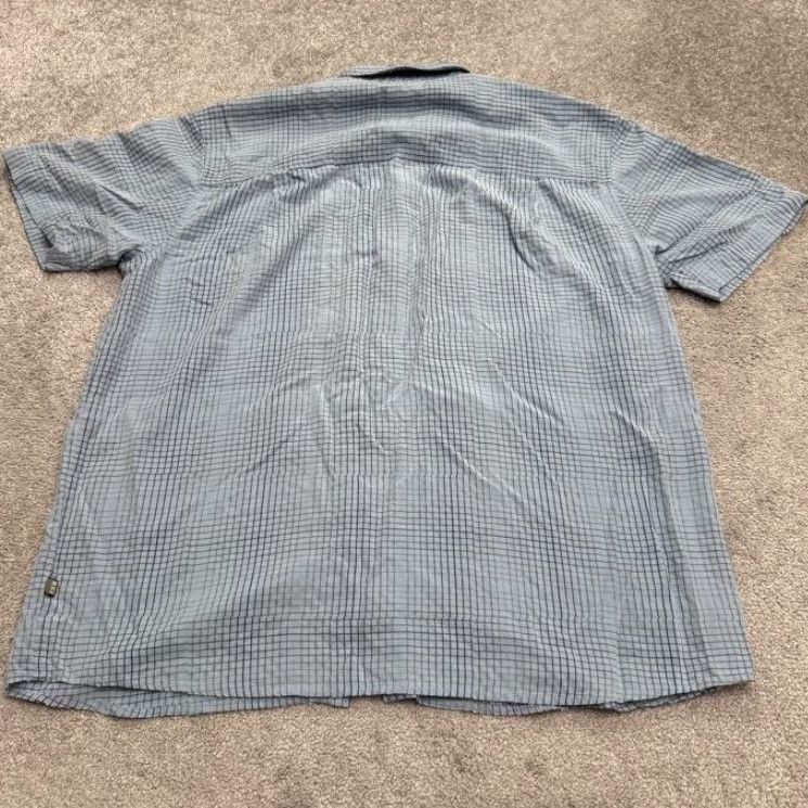 Vintage REI Button-Down Shirt Mens XL Blue Green Plaid Short Sleeve Casual Outdoor Camp Shirt Size US XL / EU 56 / 4 - 2 Thumbnail