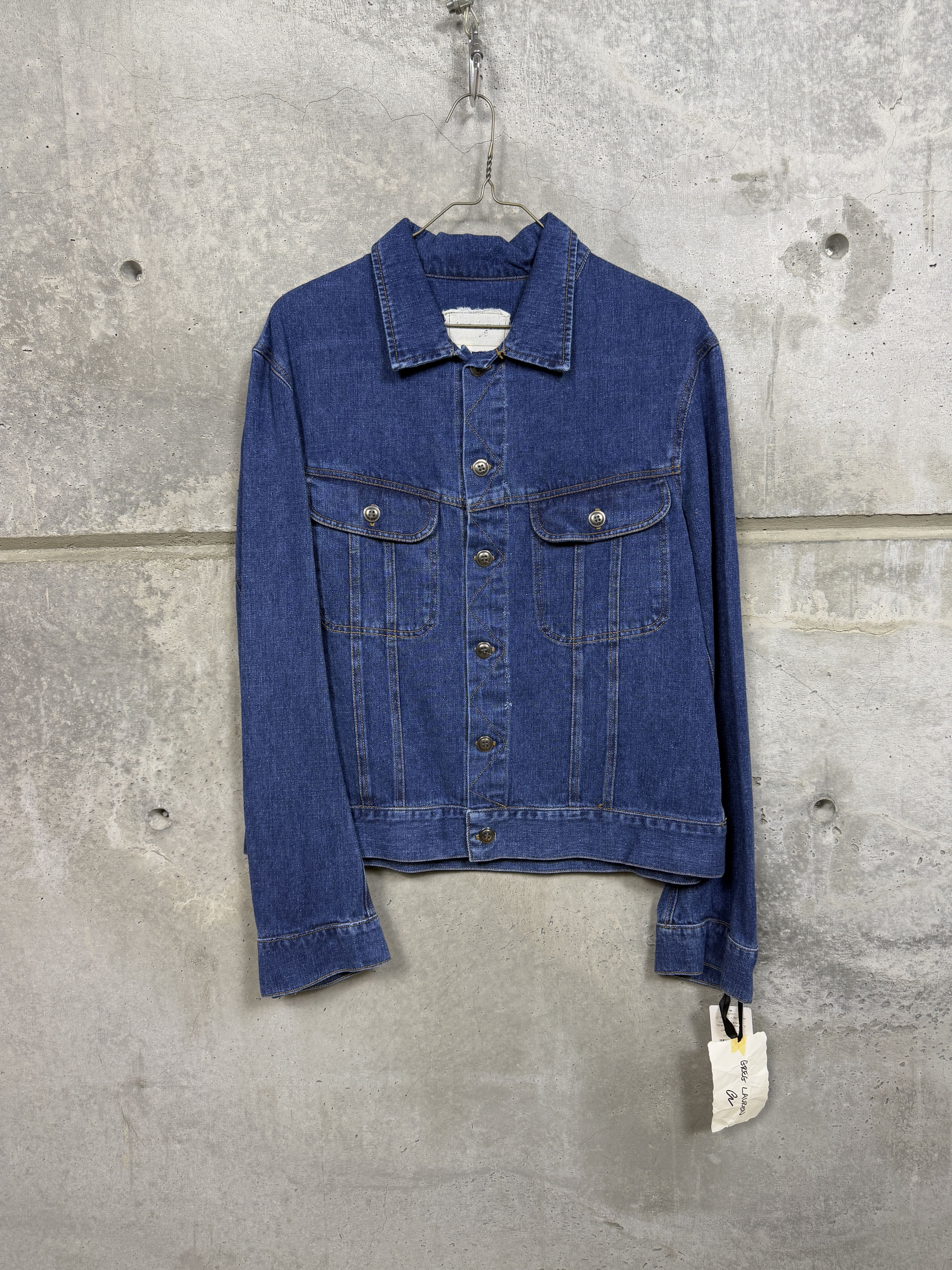 Greg Lauren Greg Lauren Stonewashed Denim Trucker Jacket Size US XXL / EU 58 / 5 - 4 Thumbnail