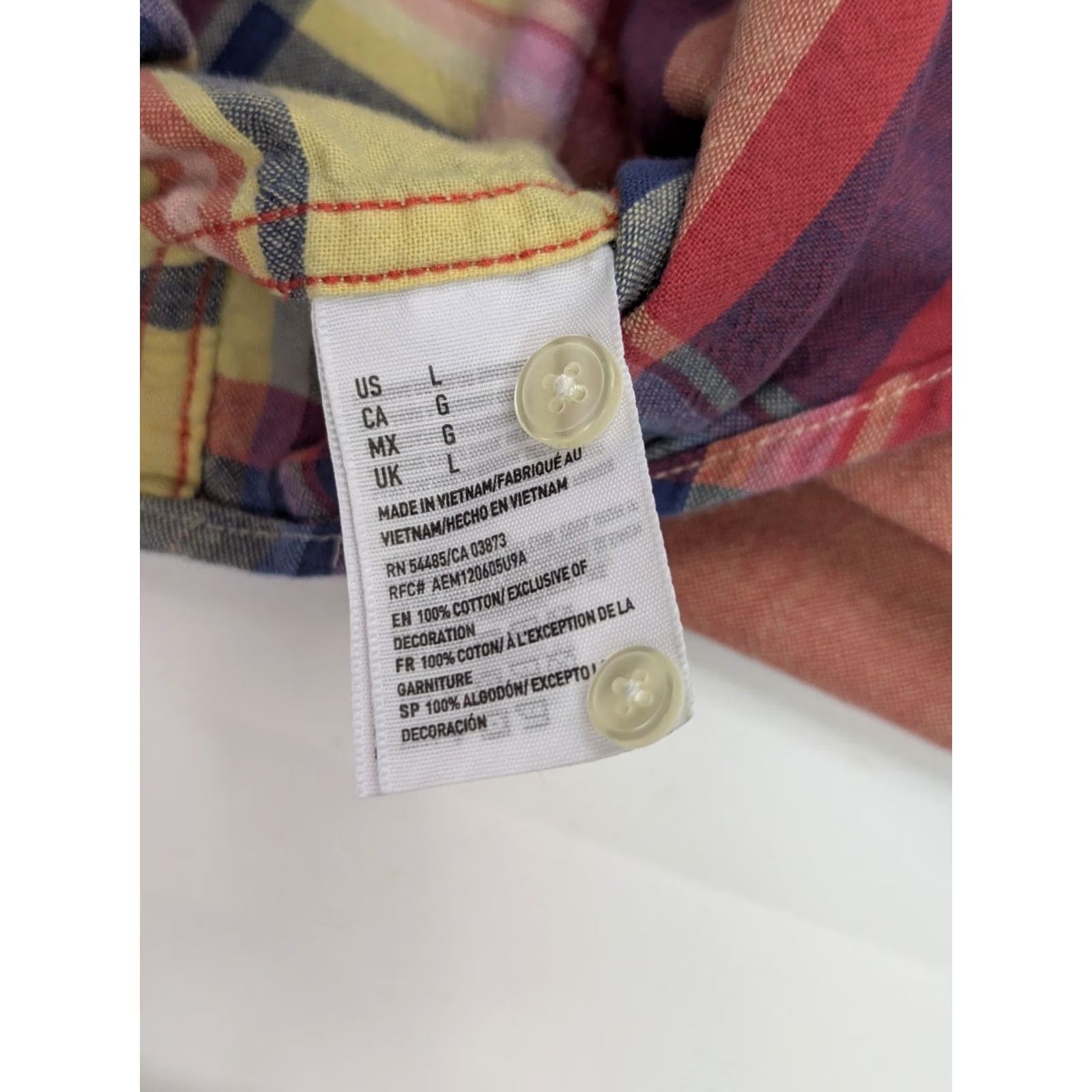 American Eagle Outfitters American Eagle Outfitters Shirt Men L Multicolor Plaid Flannel Long Sleeve Button-Up, Classic Fit, Casual Size US L / EU 52-54 / 3 - 4 Thumbnail