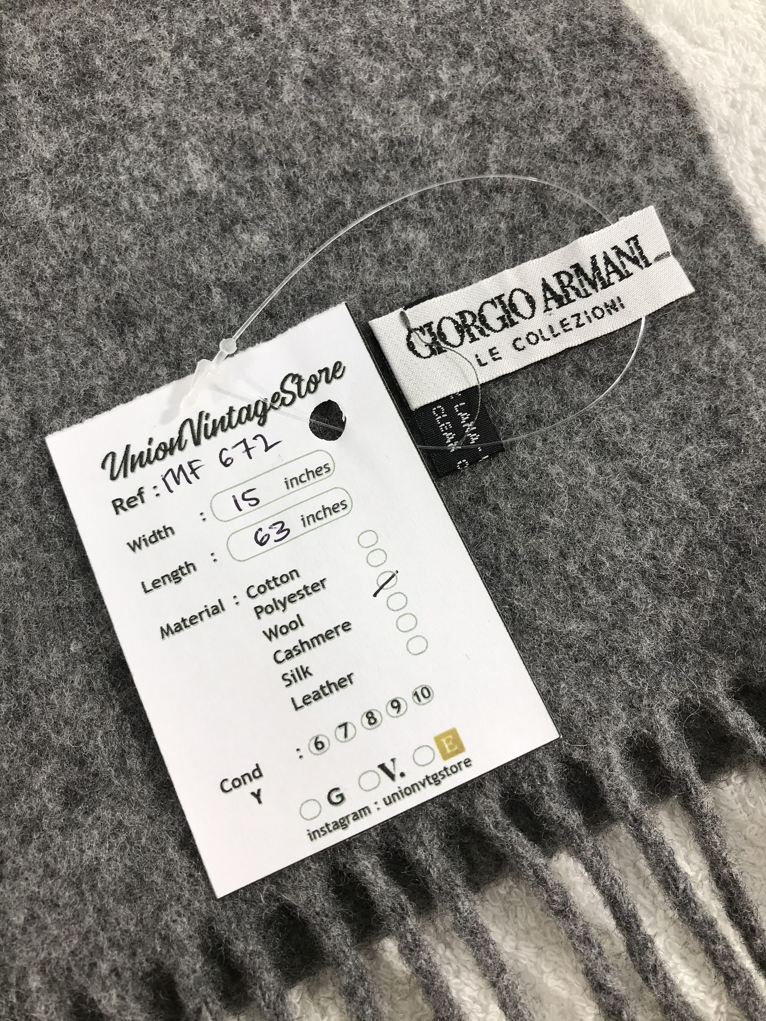 Giorgio Armani Vintage Giorgio Armani Scarf/Muffler/Neckwear MF672 Size ONE SIZE - 5 Thumbnail