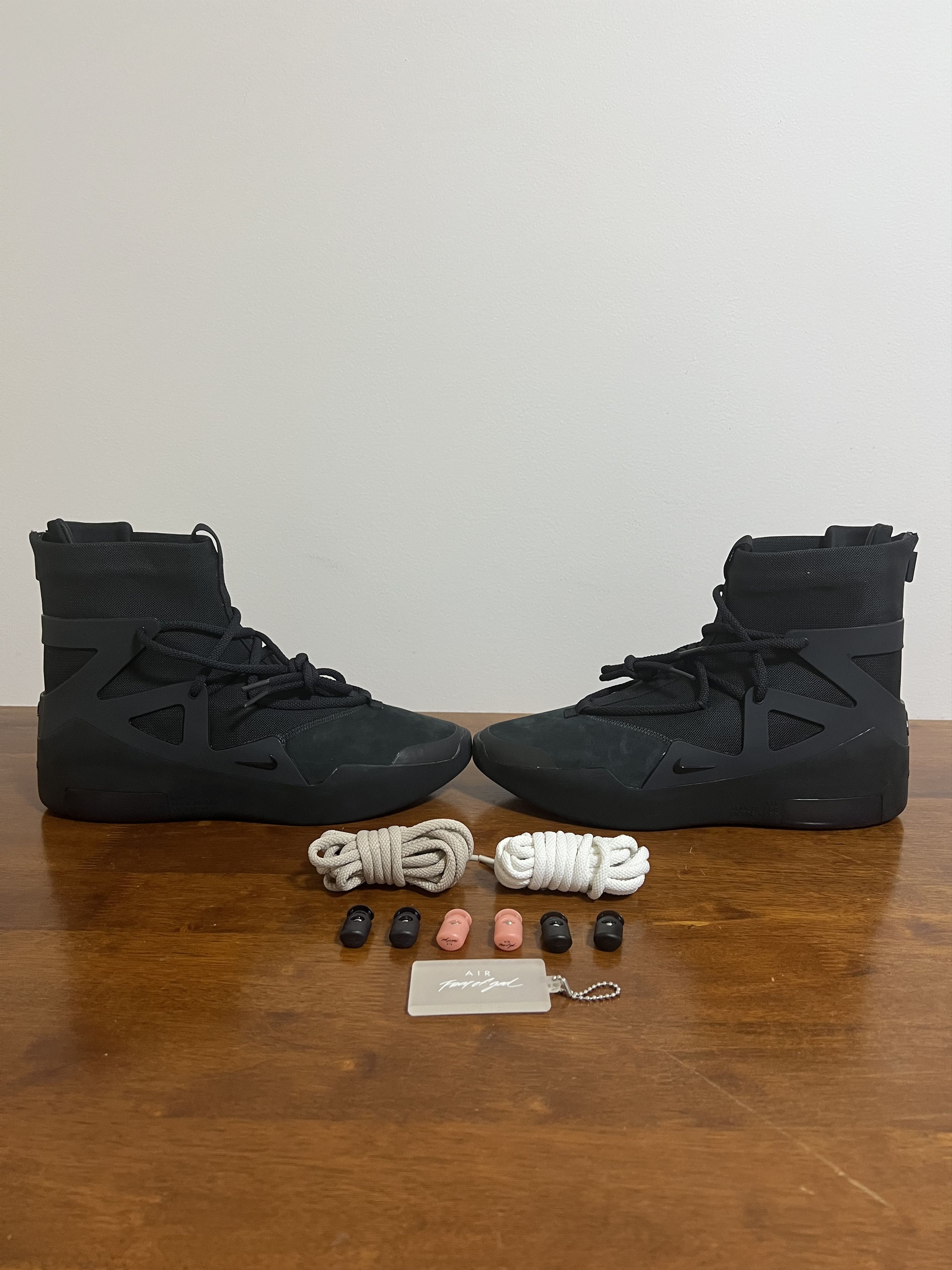 Fear of God × Nike 💚 2020 Fear of God x Nike "Air Fear of God 1" Black Noir Size US 11 / EU 44 - 4 Thumbnail