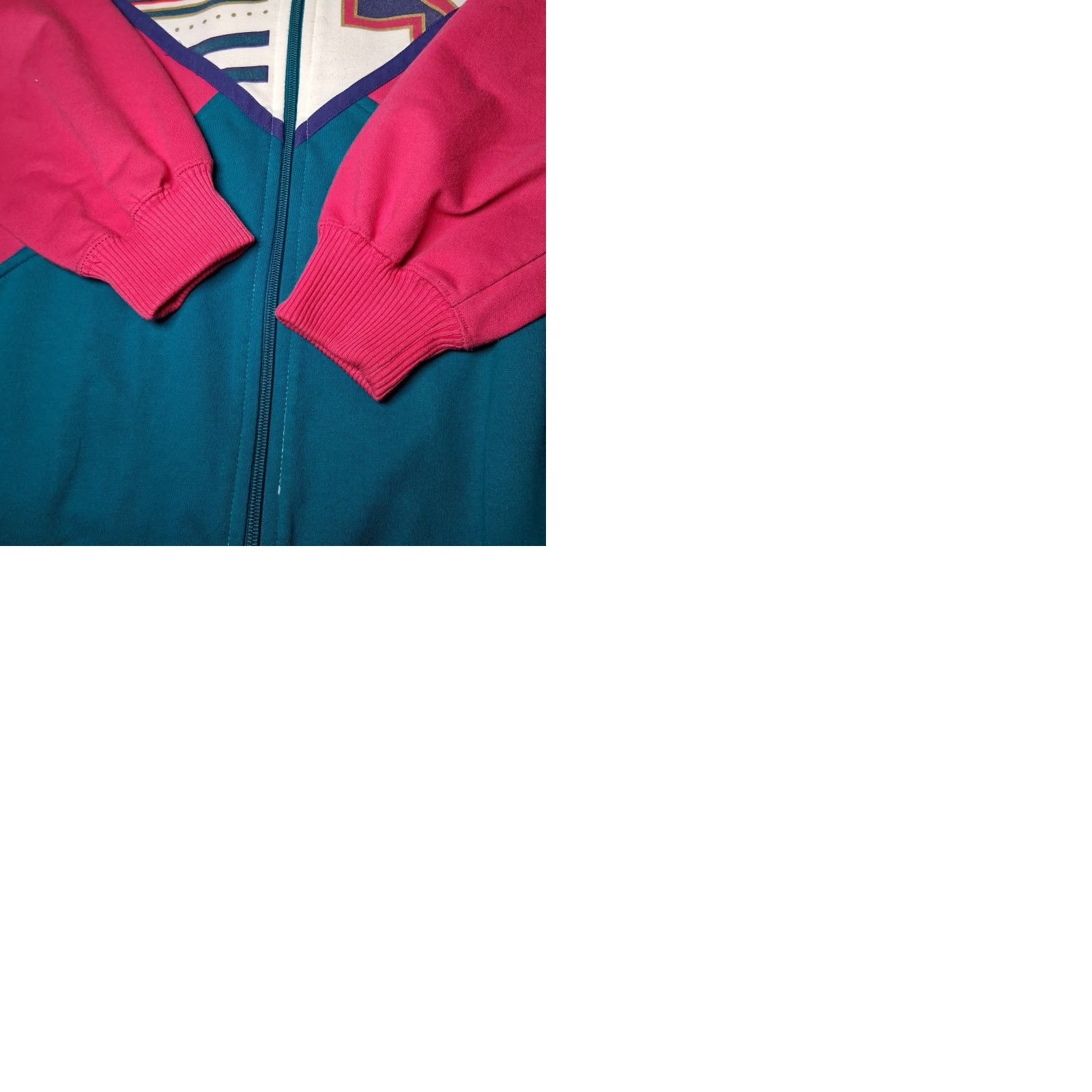 Vintage VINTAGE Blast Full Zip Knit Up Shirt Jacket Women M Geometric Southwest Retro 80s 90s Athleisure Size M / US 6-8 / IT 42-44 - 10 Thumbnail