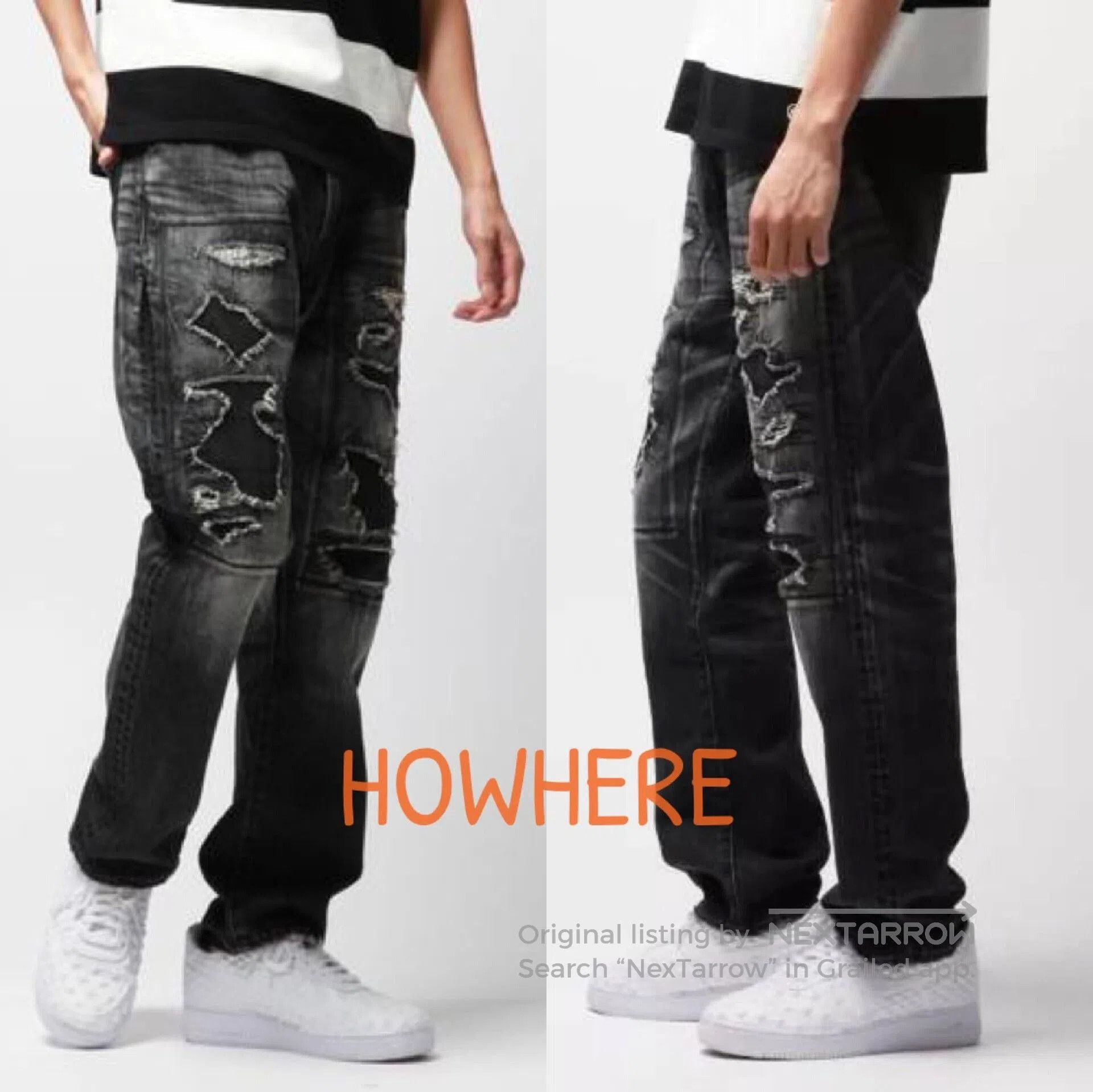 Vanquish denim by vanquish & fragment distressed jeans. Size US 36 / EU 52 - 9 Thumbnail
