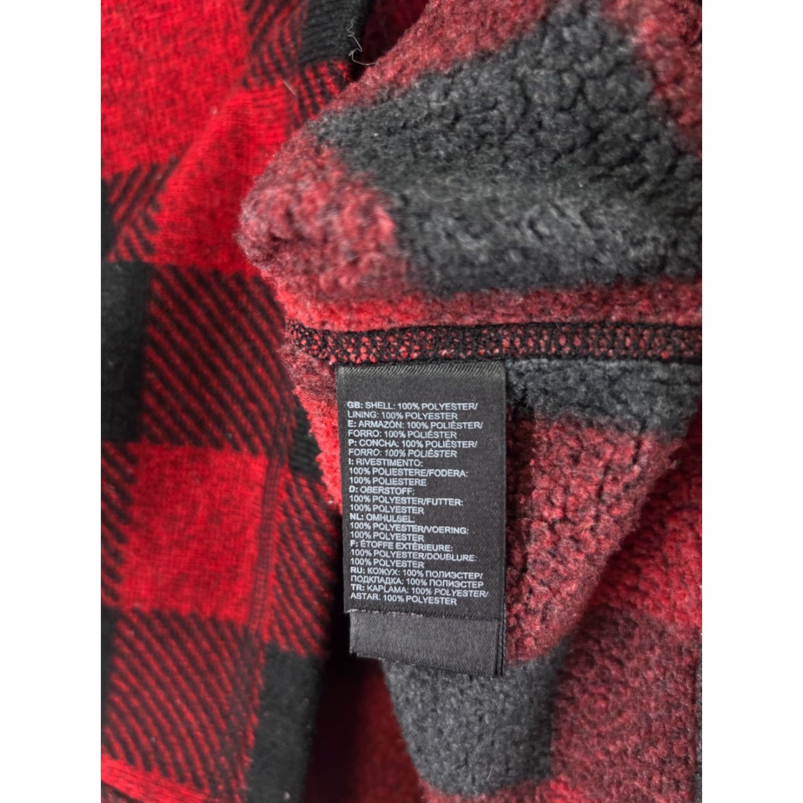 The North Face The North Face Sweater Men S Red Plaid Knit Sherpa Lined 100% Poly Mock Neck Pullover Cardigan? Size US S / EU 44-46 / 1 - 4 Thumbnail
