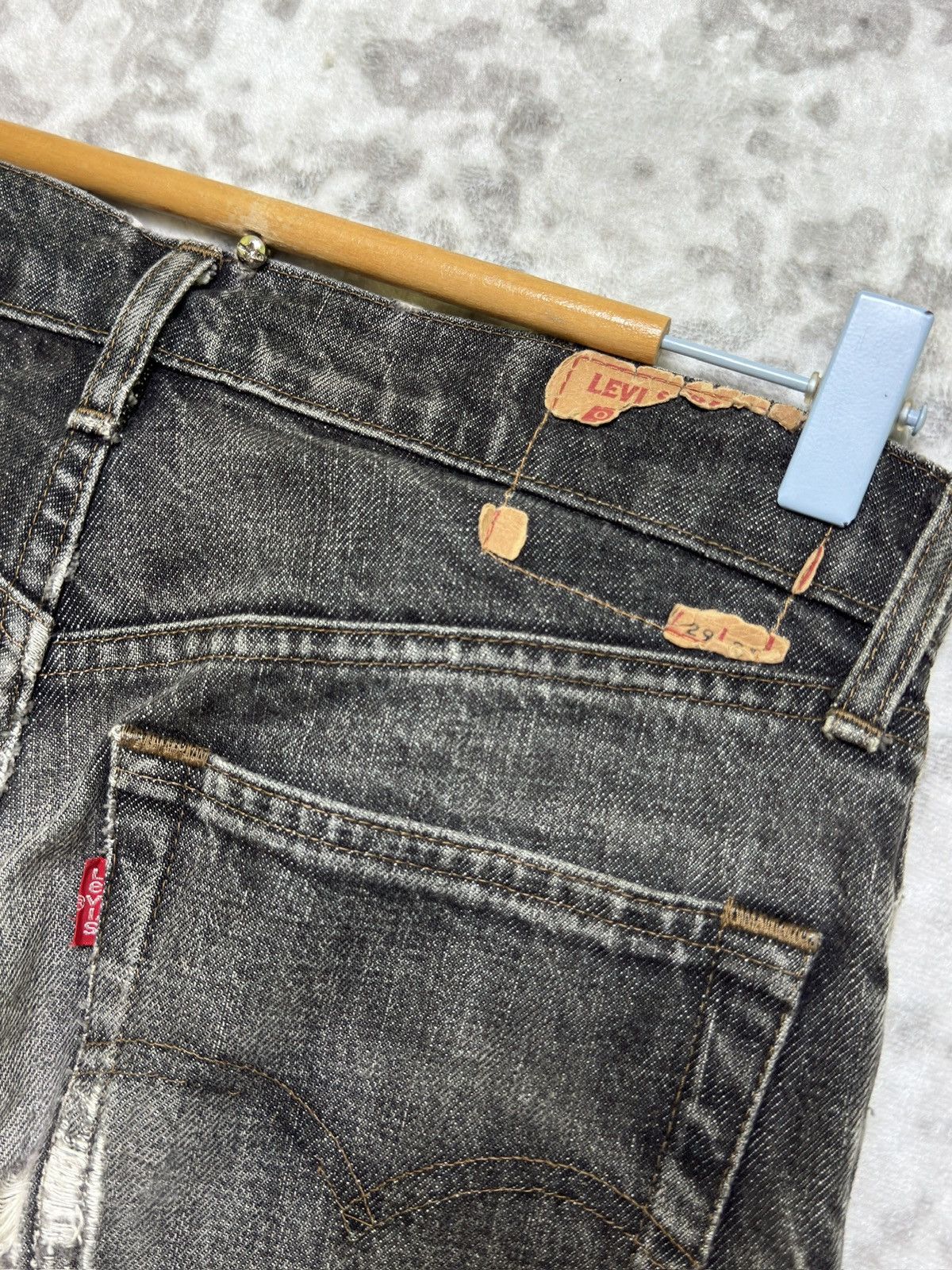 Levi's Vintage Levi’s 603 Acid Wash Distressed Tapered Leg Jeans Size US 28 / EU 44 - 17 Thumbnail