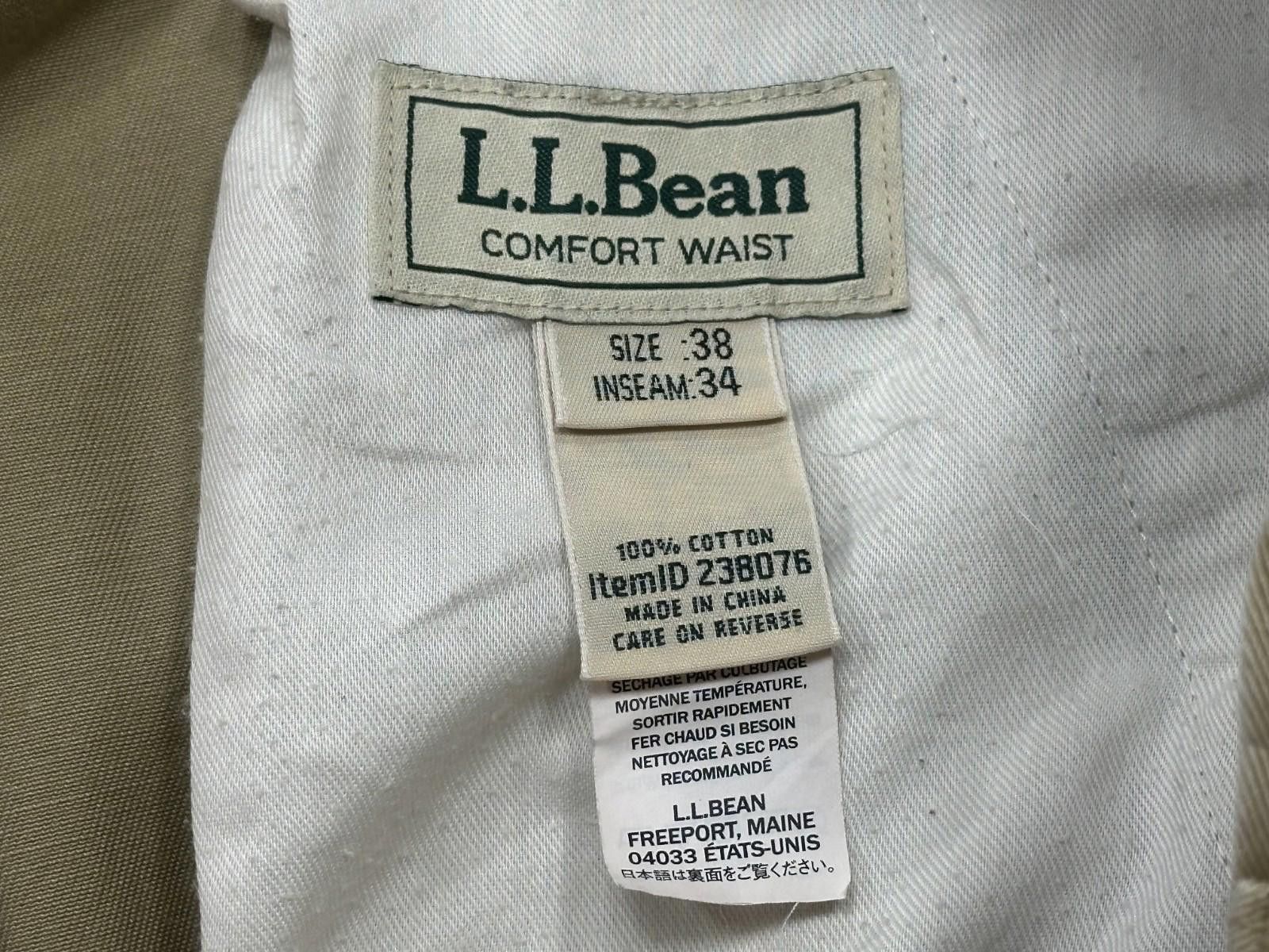 L.L. Bean LL Bean Cotton Pleated Straight Leg Chinos Brown Mens 38/34 Size US 38 / EU 54 - 6 Thumbnail