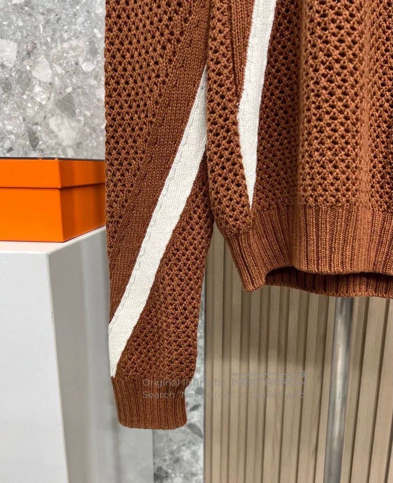 Hermes Hermes Coarse-Knit Sweater, Cashmere + Sea Island Cotton Size US S / EU 44-46 / 1 - 4 Thumbnail
