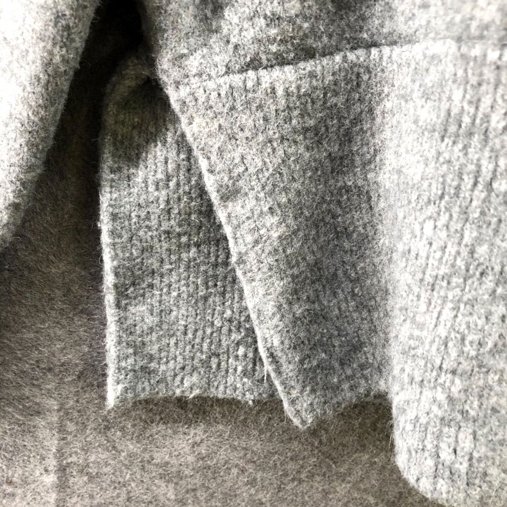 Zara Zara Oversized Turtleneck Sweater Womens S Gray Fuzzy With Wool Boxy Geometric Pullover Knit Wool Blend Size S / US 4 / IT 40 - 5 Thumbnail