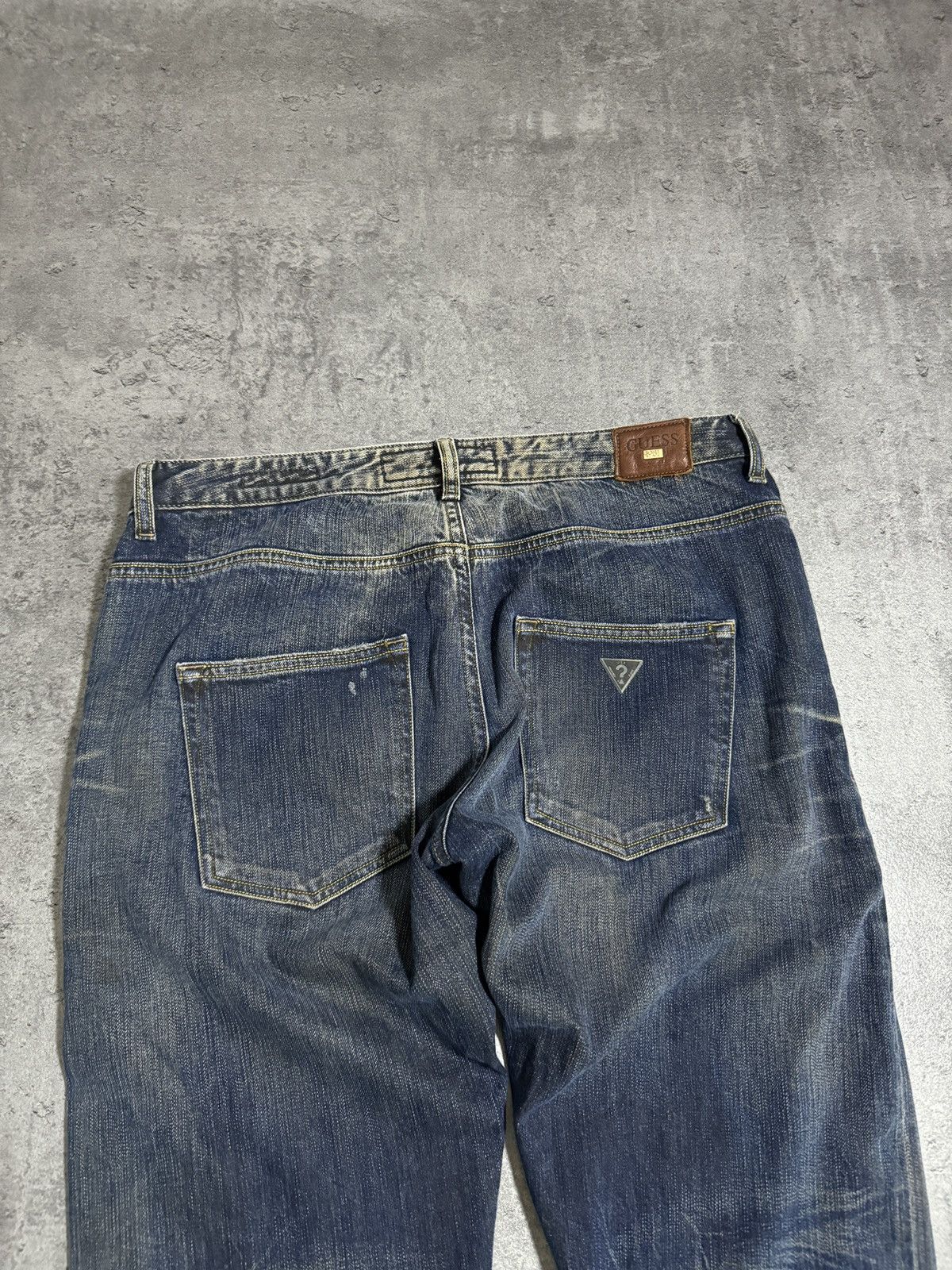Japanese Brand × Vintage Guess Selvedge Vintage Baggy Jeans Distressed Rap Skate Y2K Size US 28 / EU 44 - 4 Thumbnail