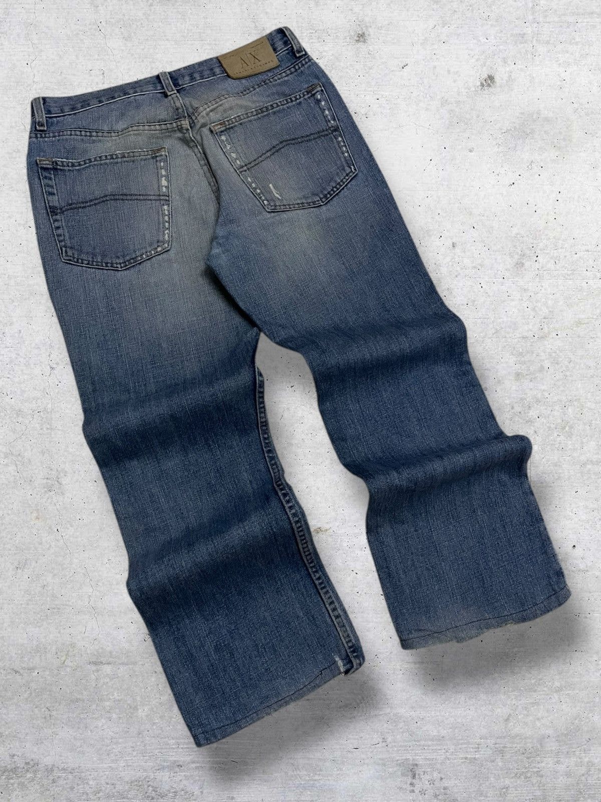 Armani Exchange VINTAGE OG ARMANI EXCHANGE 90S DESIGNER MUDWASH STYLE DENIM Size US 30 / EU 46 - 9 Thumbnail