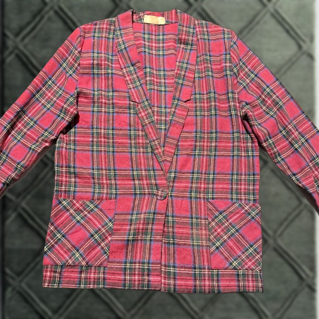 Pendleton VINTAGE Pendleton Blazer Womens Wool Plaid 1-Button Jacket Red Green 16 Size XXL / US 16-18 / IT 52-54 - 1 Thumbnail