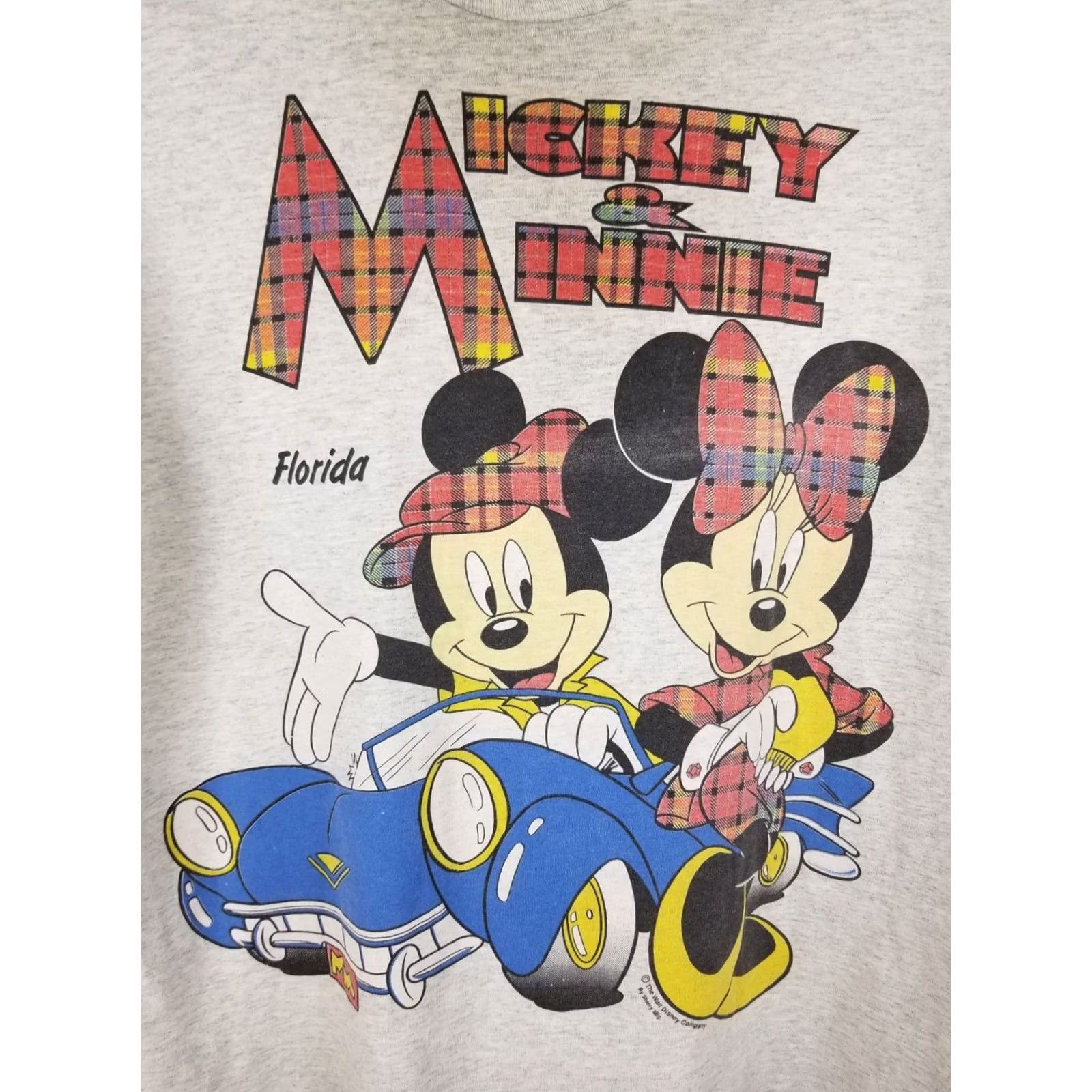 Fruit Of The Loom VINTAGE MICKEY MOUSE MINNIE MOUSE DISNEY FLORIDA T-SHIRT GRAY L Size US L / EU 52-54 / 3 - 2 Thumbnail