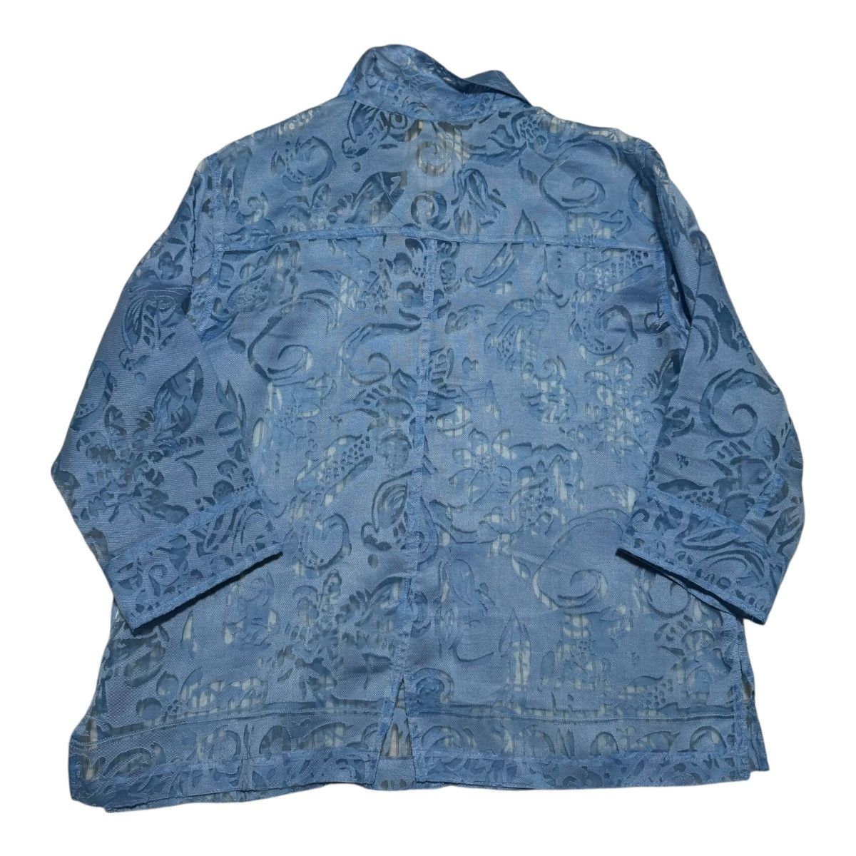 Other Vintage Choices Blue Casual Button Down Shirt Womens PXL Size XL / US 12-14 / IT 48-50 - 3 Thumbnail