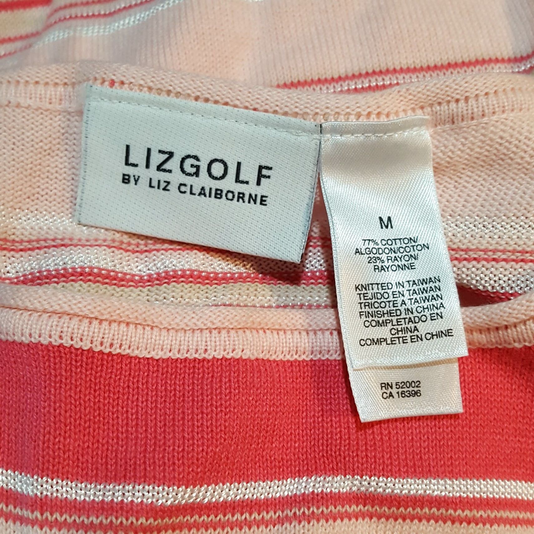 Vintage VINTAGE Lizgolf Pink Striped Knit Sleeveless Athletic Tank Top Women's Medium Retro Golf 90s Size M / US 6-8 / IT 42-44 - 4 Thumbnail