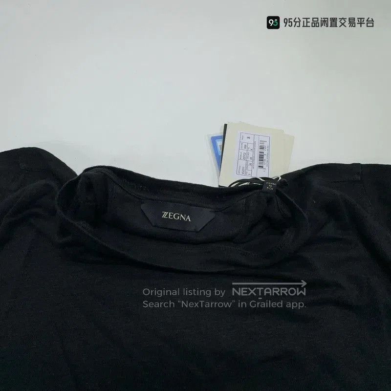 Ermenegildo Zegna Zegna Men's Solid Linen Crew Neck Short Sleeve T. Size US S / EU 44-46 / 1 - 8 Thumbnail
