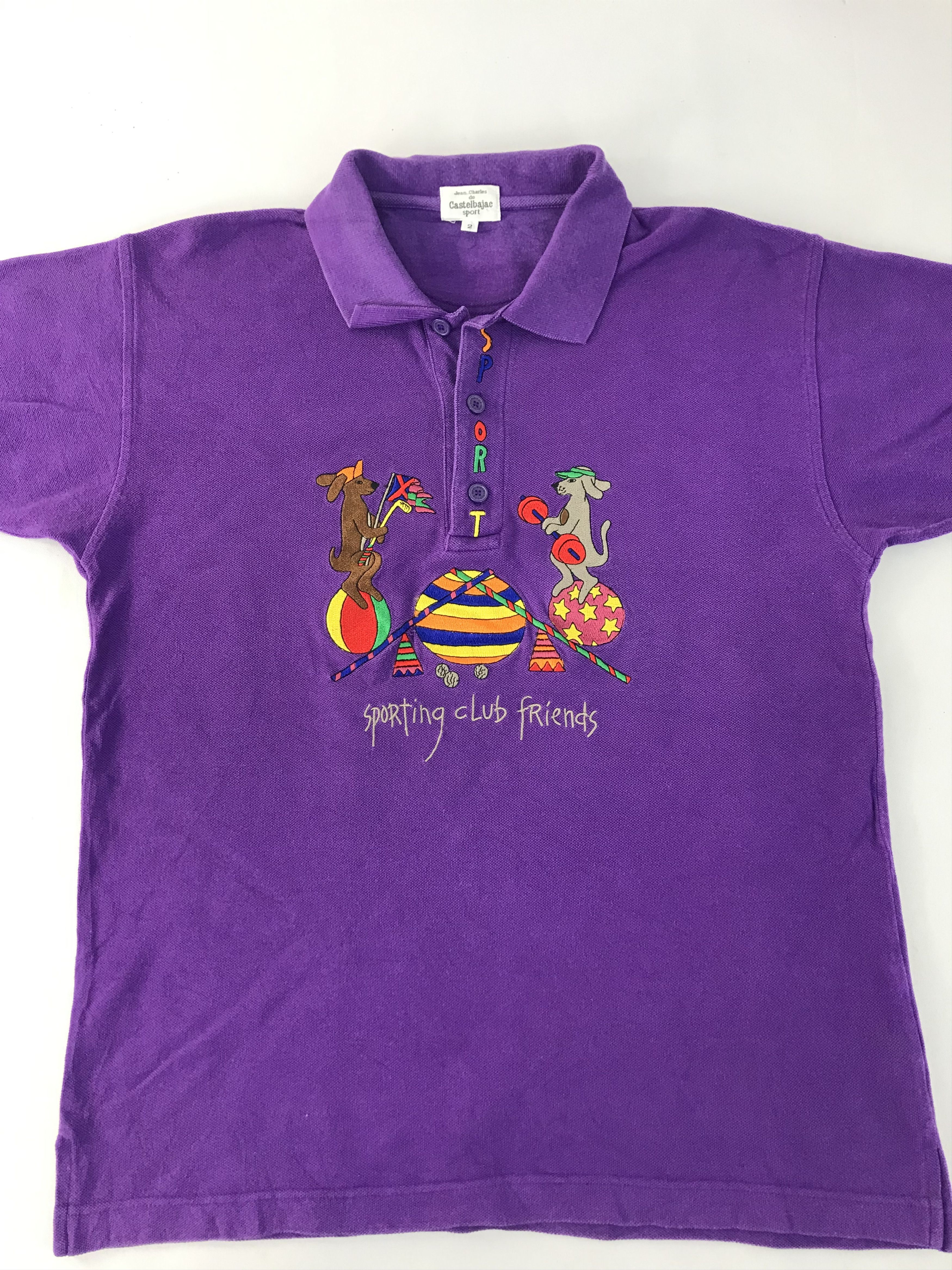 Jean Charles De Castelbajac 90s Jean Charles De Castelbajac Sport Bear Club Polo Tee Size US M / EU 48-50 / 2 - 3 Thumbnail