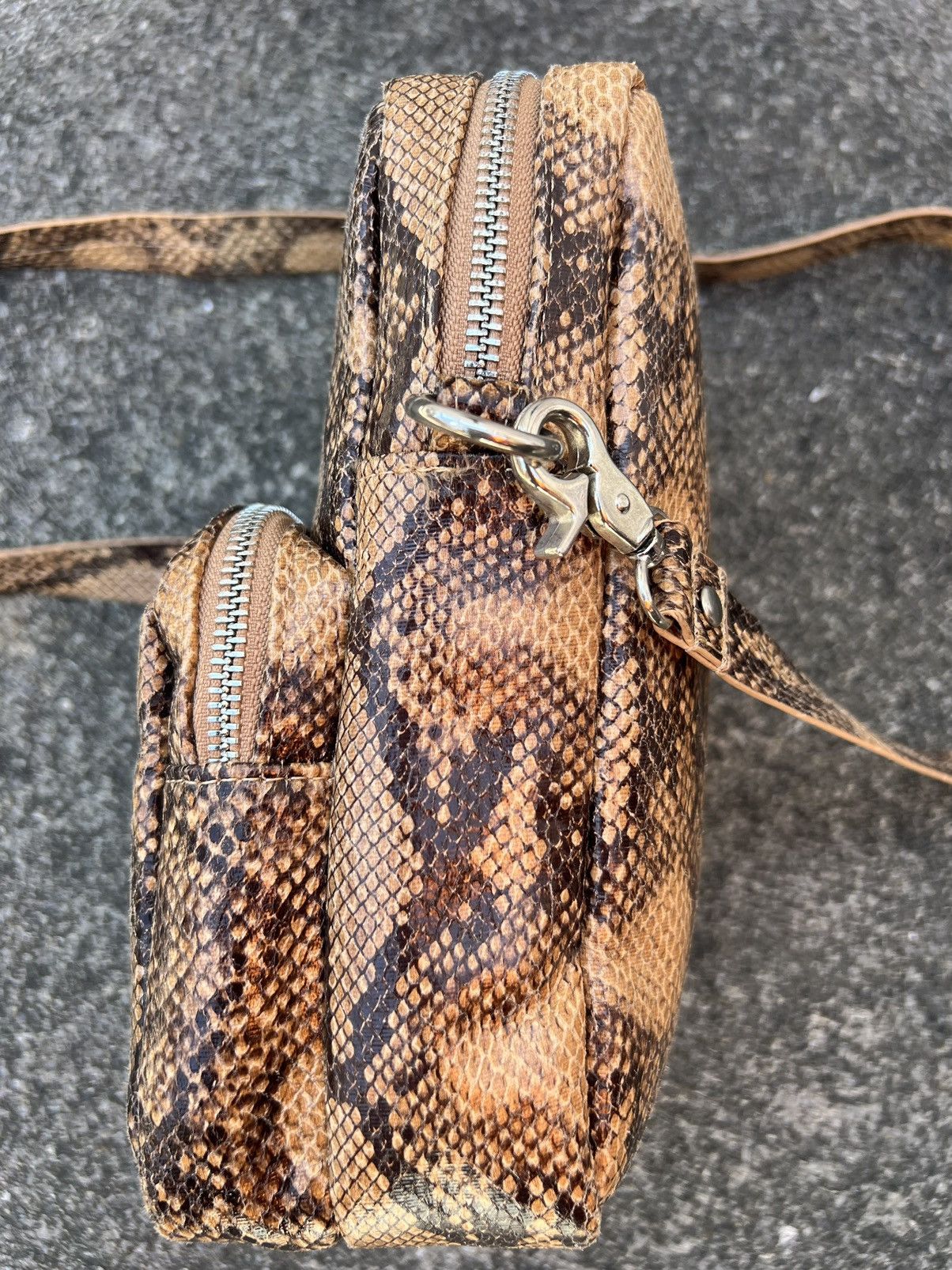 Leather Control Freak Japan Snake Skin Leather Sling Bag Size ONE SIZE - 12 Thumbnail