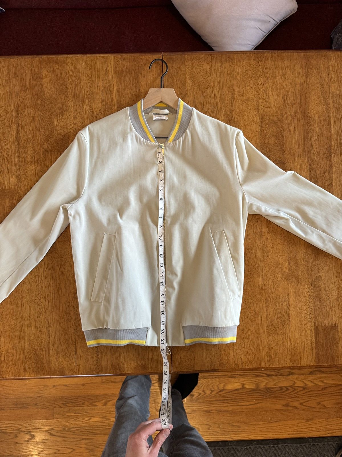 Jil Sander Jil Sander Gray & Yellow Lightweight Bomber Size US S / EU 44-46 / 1 - 12 Thumbnail