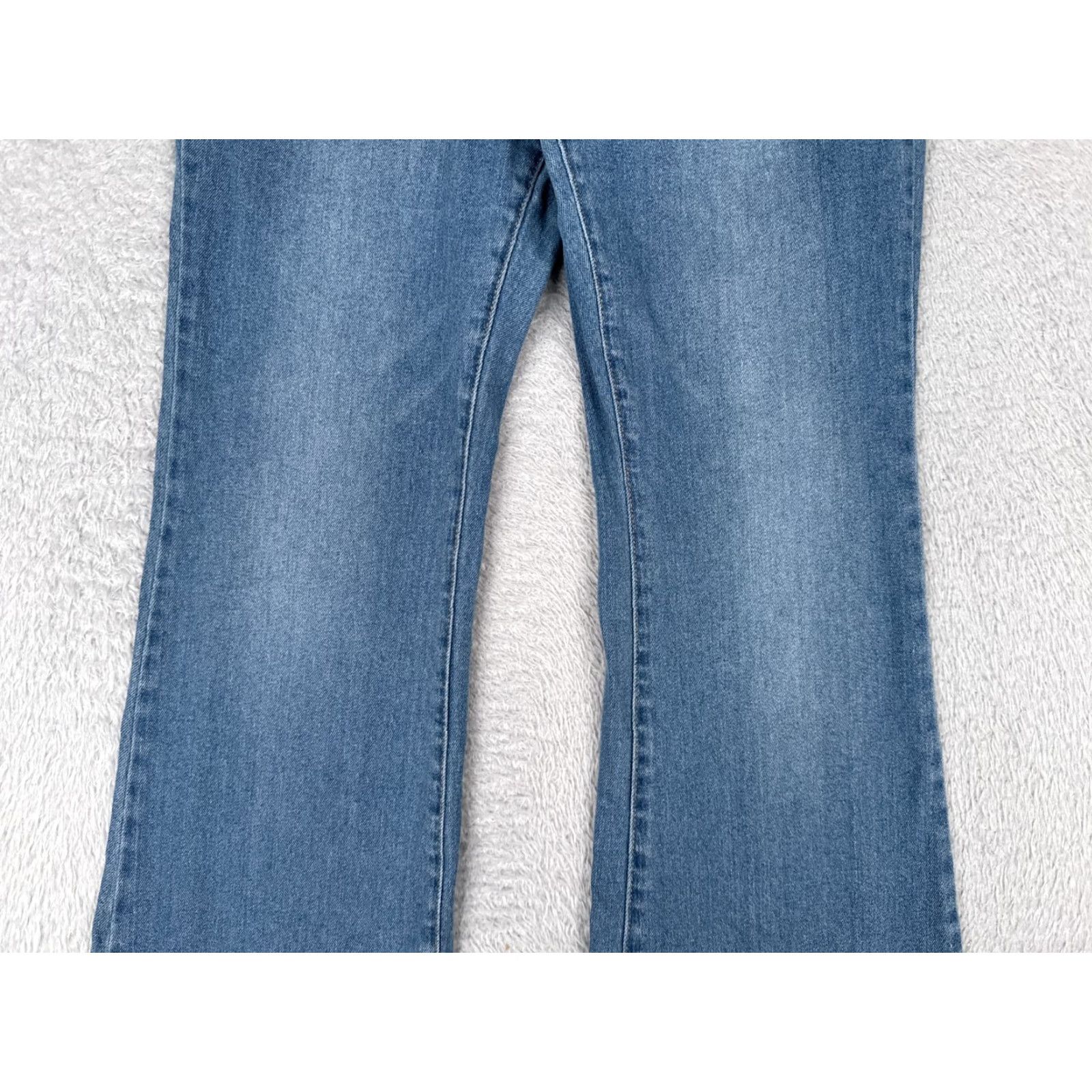 Vintage Wild Fabel Jeans Womens 14 Blue Denim Low Rise Flare Flared Cotton Blend 33x30 Size 36" / US 14 / IT 50 - 3 Thumbnail