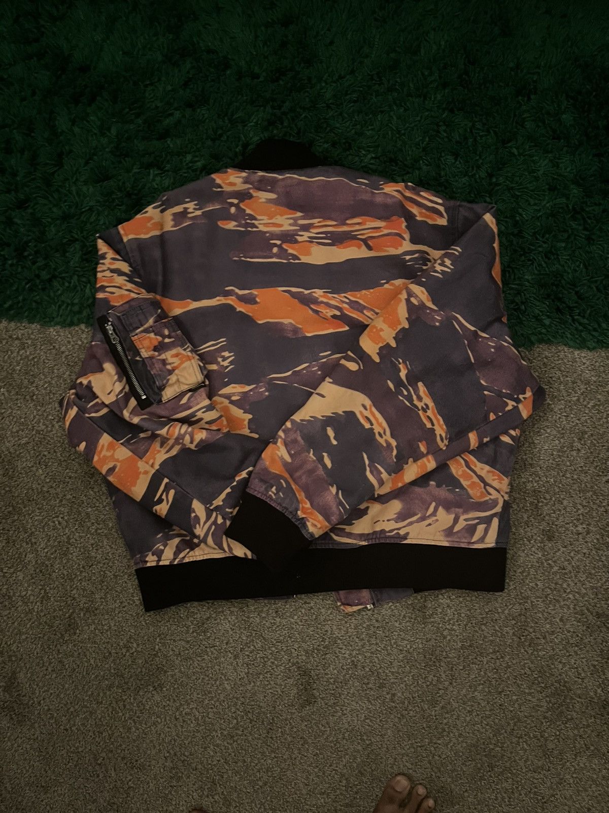 Stussy Stussy Lucien Smith MA-1 Bomber Jacket Medium Tiger