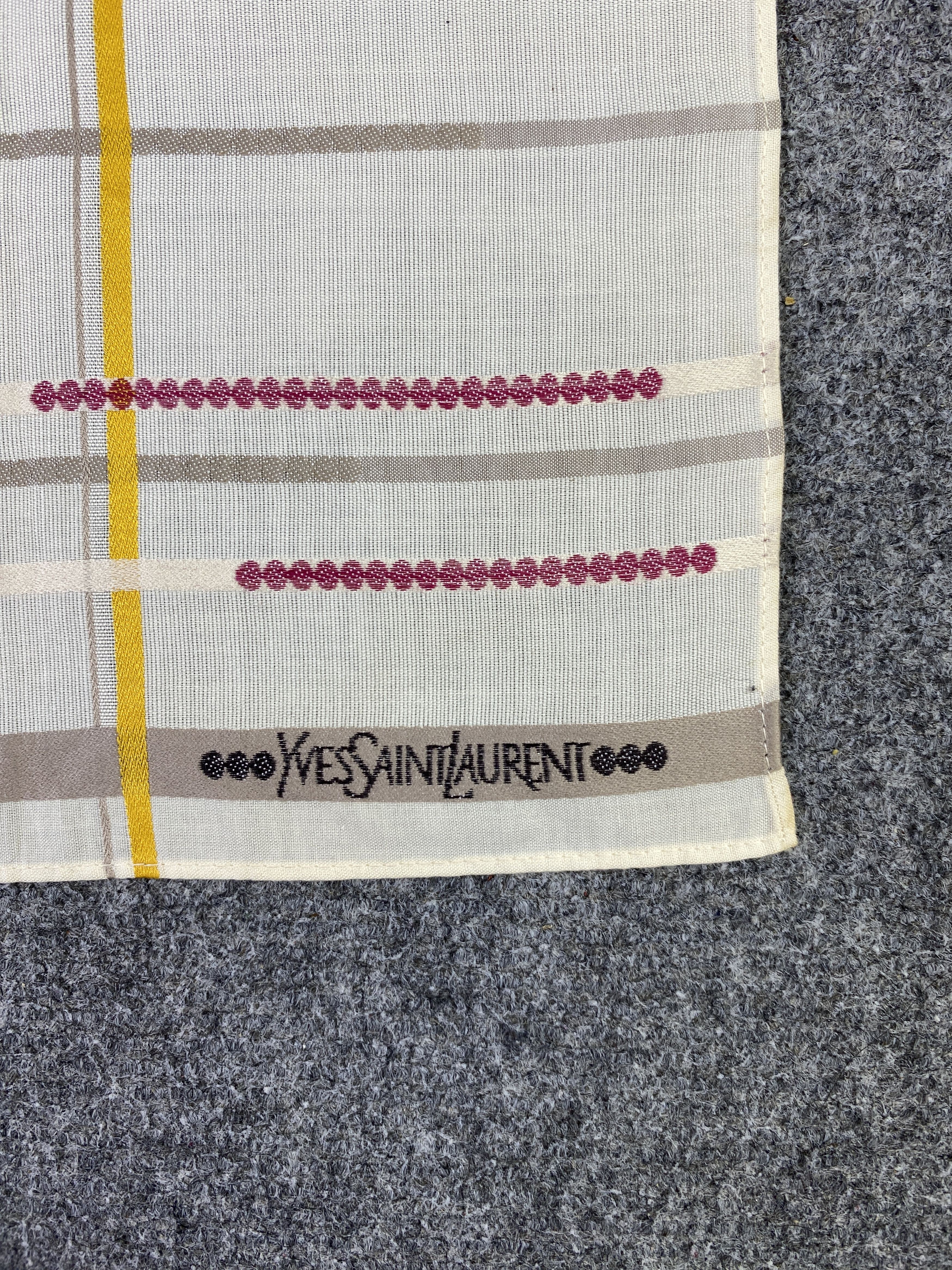 Yves Saint Laurent Yves Saint Laurent Handkerchief / Neckerchief KT0220 Size ONE SIZE - 6 Thumbnail