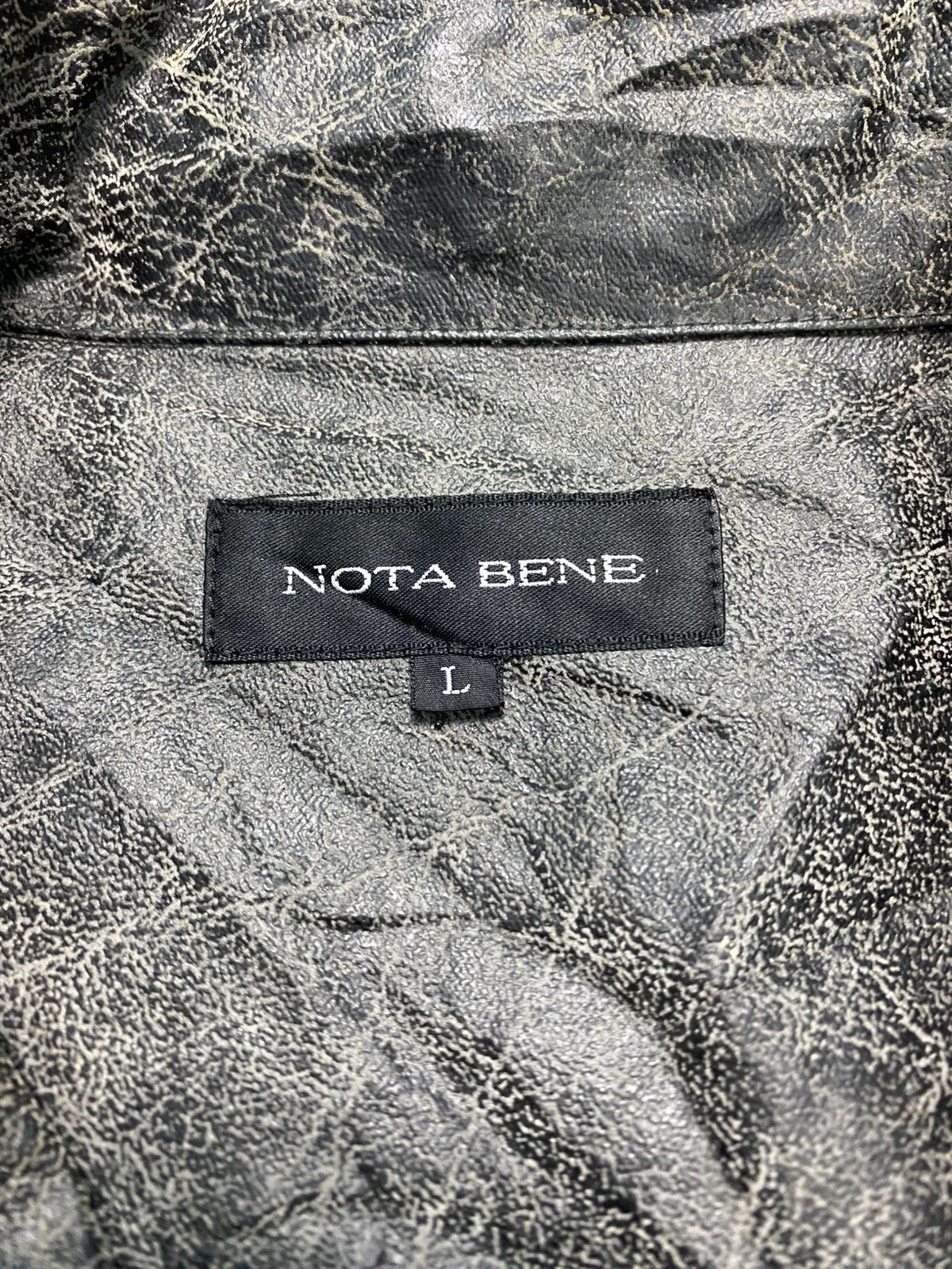 Japanese Brand Vintage NOTA BENE leather jacket zip up Size US L / EU 52-54 / 3 - 6 Thumbnail