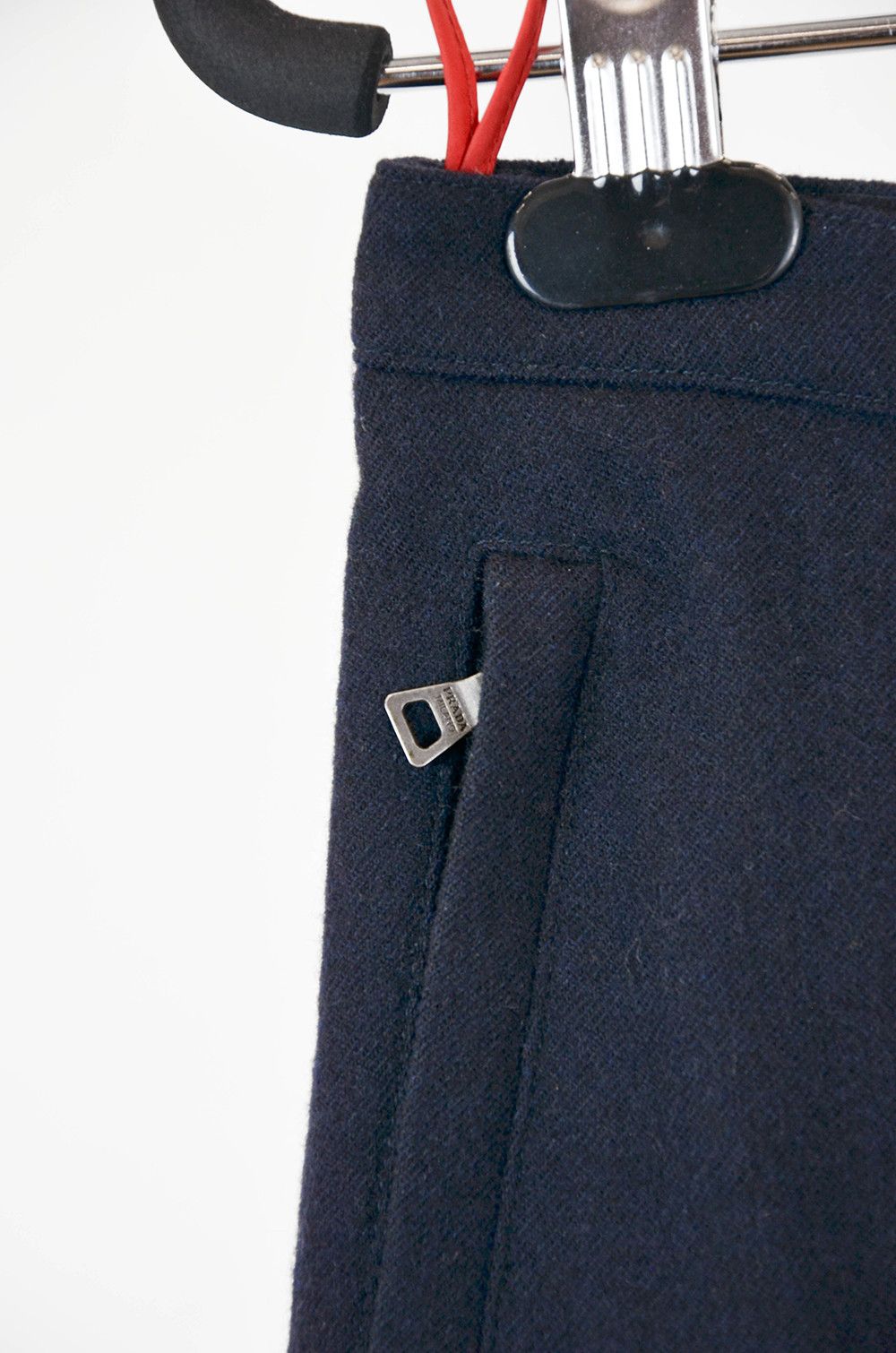 Prada Prada Navy Virgin Wool Pants – Made in Italy – Size 40 Size 27" / US 4 / IT 40 - 4 Thumbnail