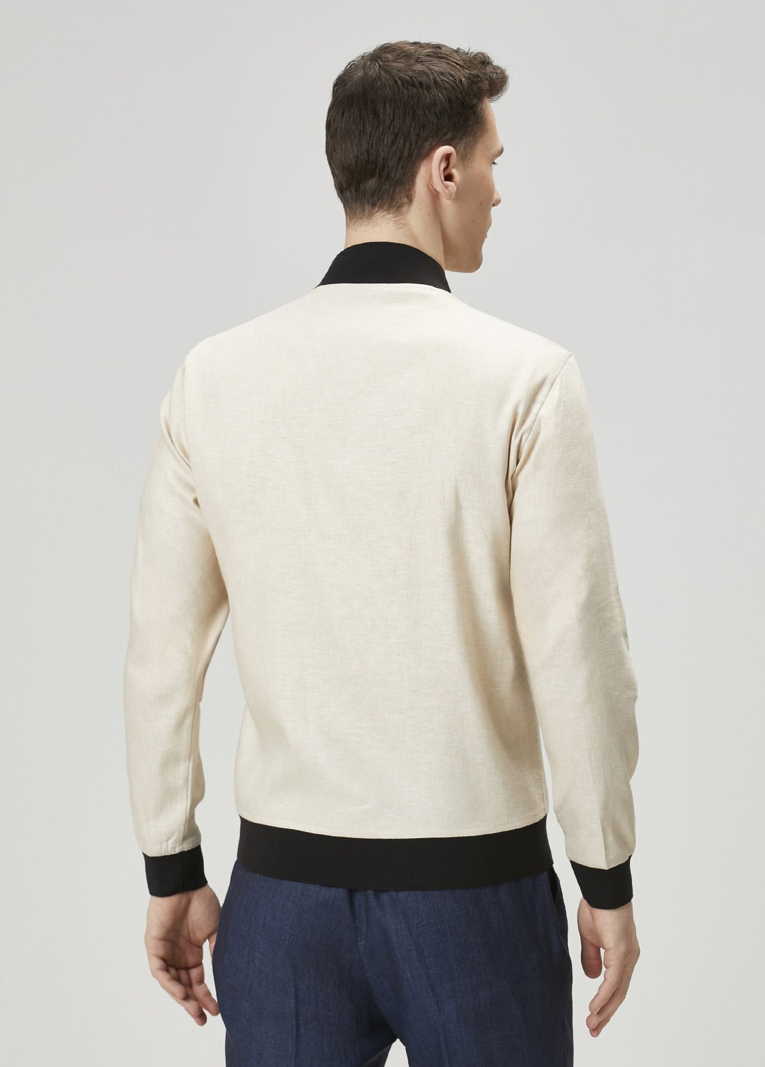 Kiton KITON Pahoa beige linen bomber jacket Size 50 / Large Size US L / EU 52-54 / 3 - 4 Thumbnail