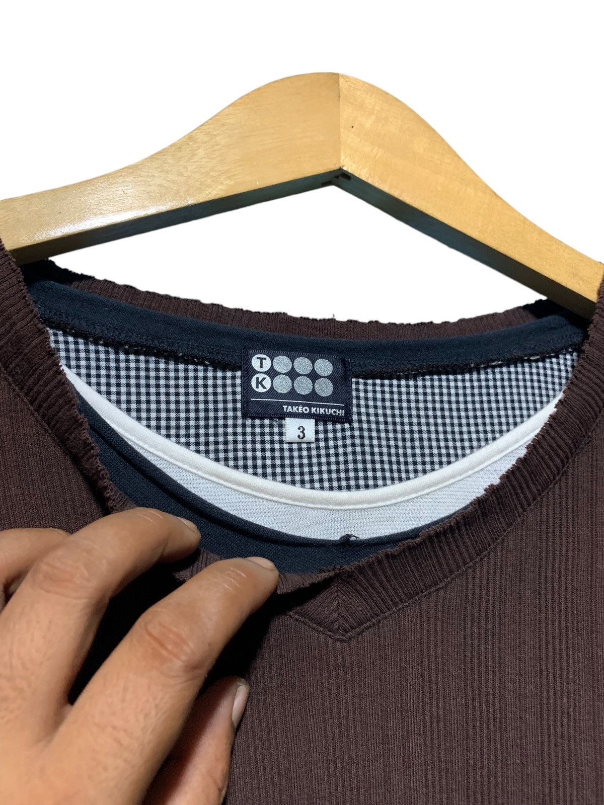 Takeo Kikuchi Y2k Takeo kikuchi triple layer neck gothic ribbed longsleeve Size US M / EU 48-50 / 2 - 3 Thumbnail