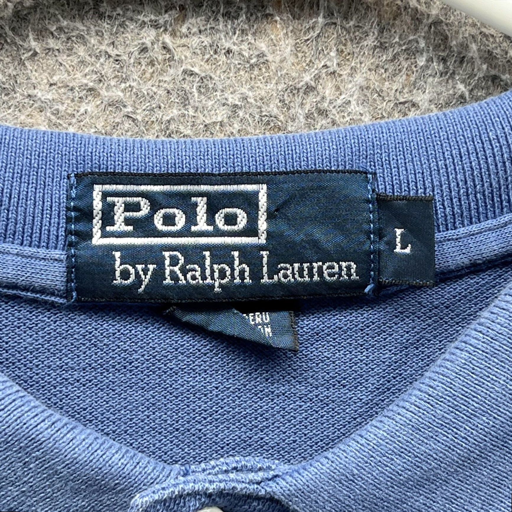 Polo Ralph Lauren VINTAGE Polo Ralph Lauren Polo Shirt Men L Blue Solid Pony Pique Short Sleeve Casual Size US L / EU 52-54 / 3 - 7 Thumbnail
