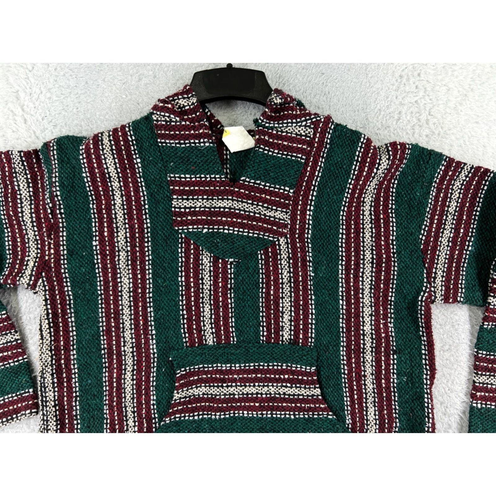Vintage Franks Hoodie Mens Large Green Acrylic Blend Drug Rug Mexico Poncho Crew Neck Hooded Pockets Shirt Style All Seasons Vintage: No Size US L / EU 52-54 / 3 - 6 Thumbnail