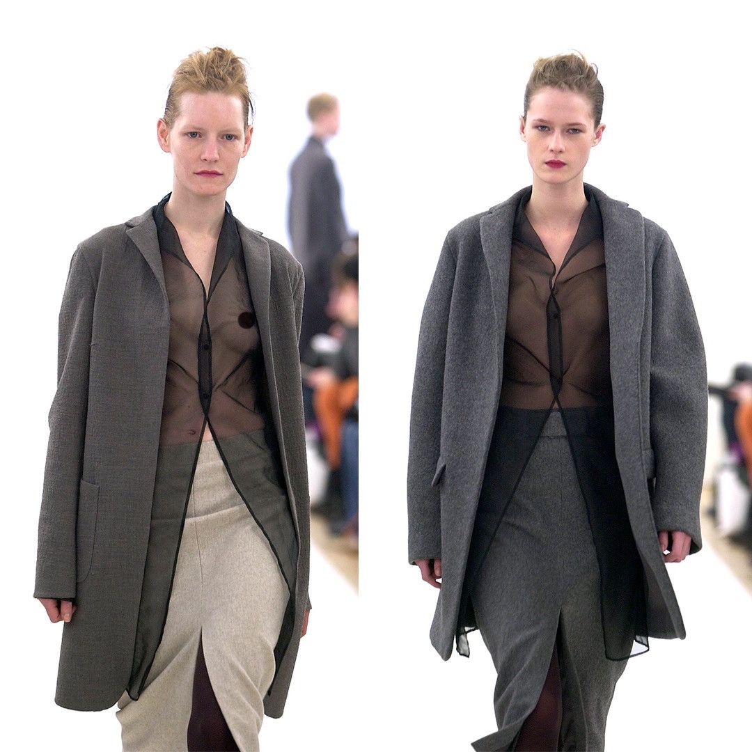 Burberry × Burberry Prorsum Roberto Menichetti AW01 Carbon See-through Shirt Size S / US 4 / IT 40 - 5 Thumbnail