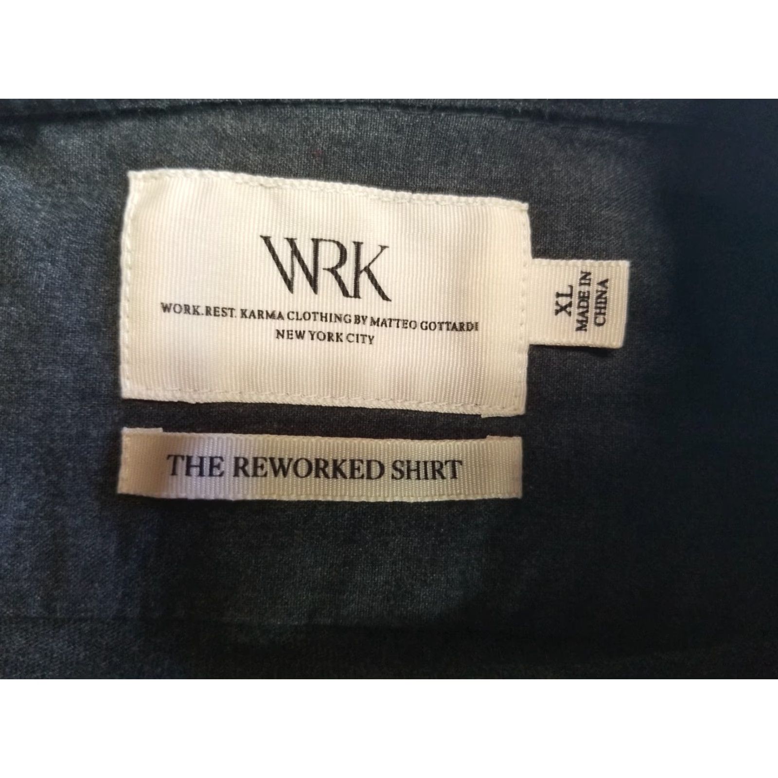Vintage WRK by Matteo Gottardi Gray Button Up Long Sleeve Men's XL Shirt Size US XL / EU 56 / 4 - 7 Thumbnail