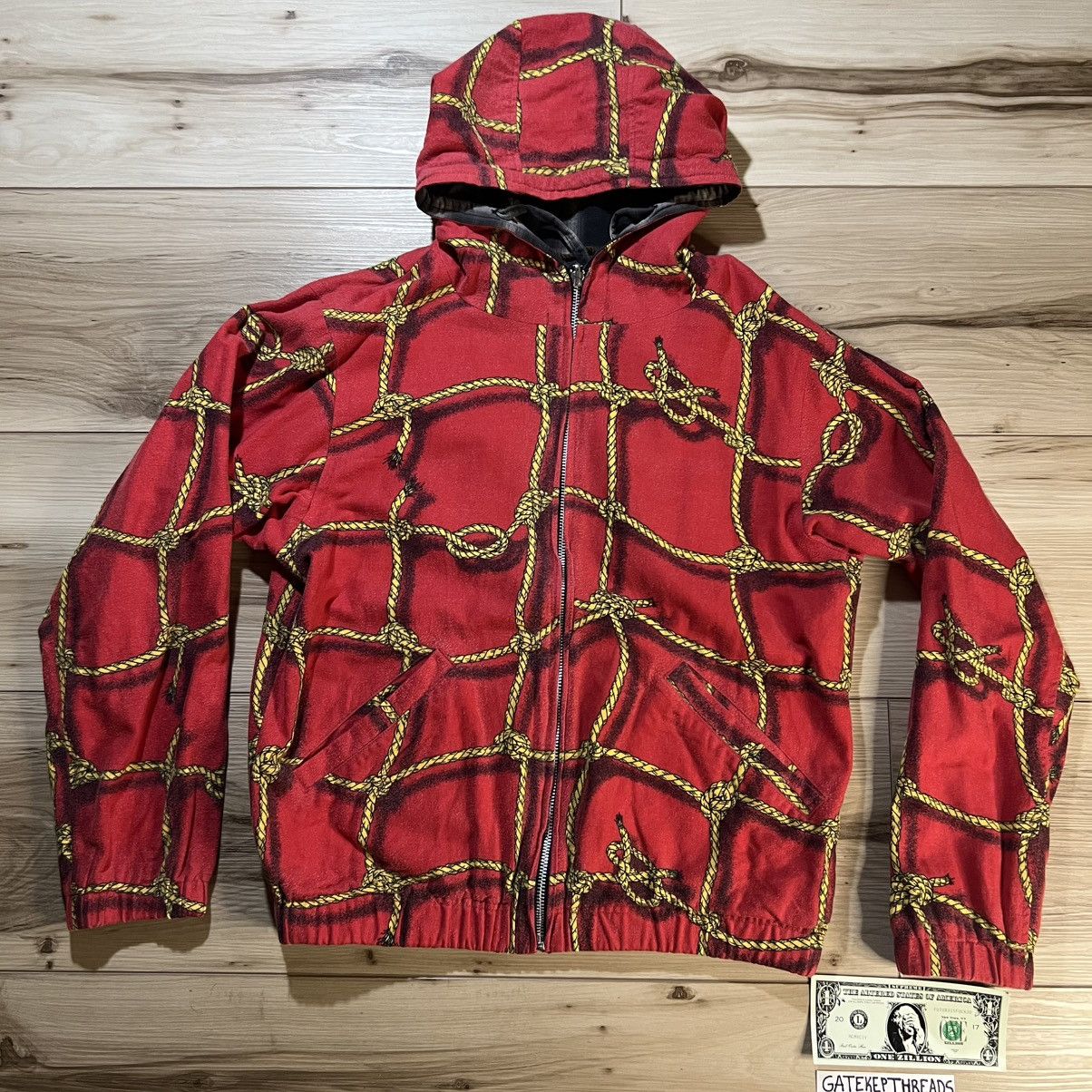 Sasquatchfabrix Sasquatchfabrix AW05 3D Rope Check Reversible Hoodie Size US M / EU 48-50 / 2 - 2 Thumbnail
