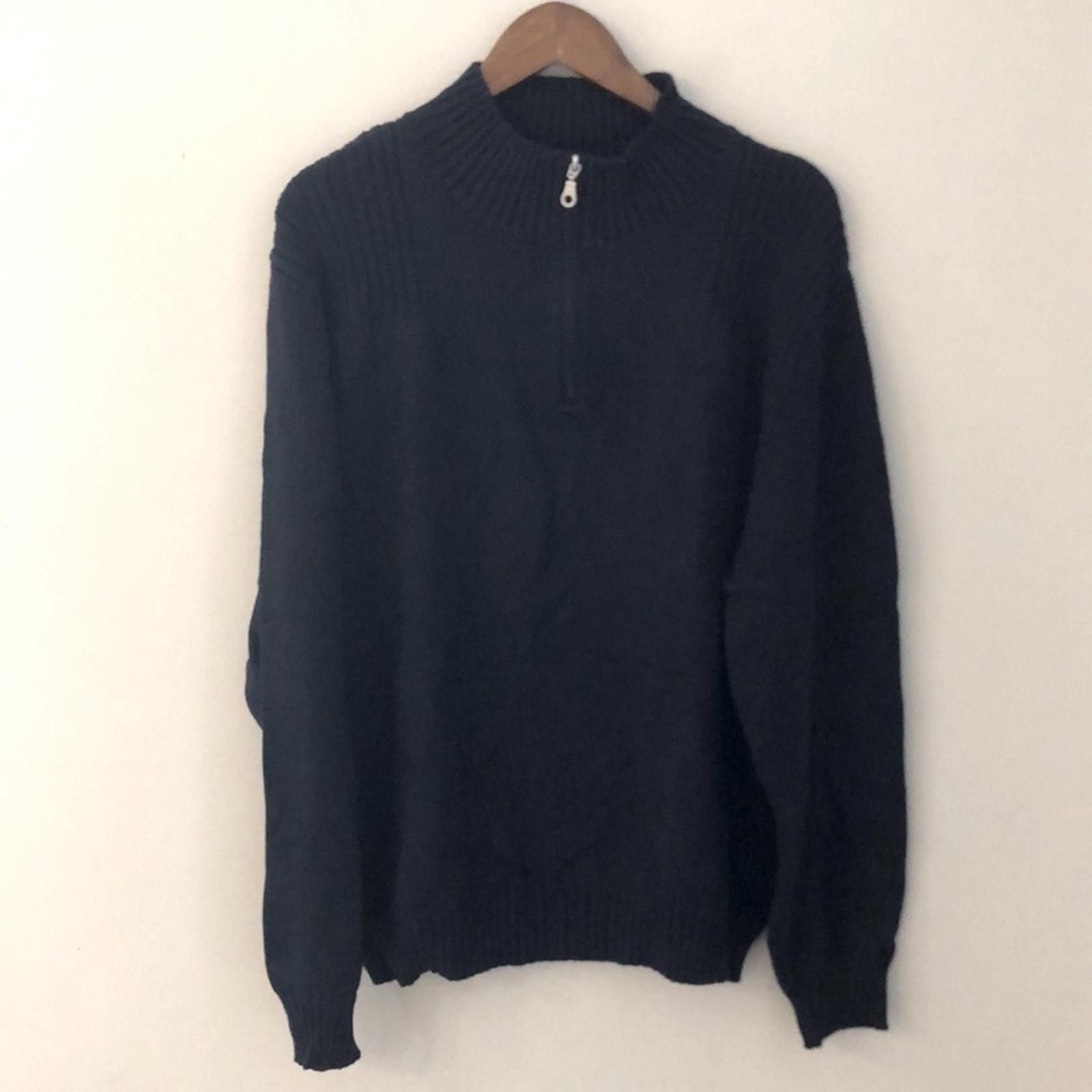 Other Paradise Collection Men's Navy Sweater 1/4 zip cotton XXL Size US XXL / EU 58 / 5 - 1 Thumbnail