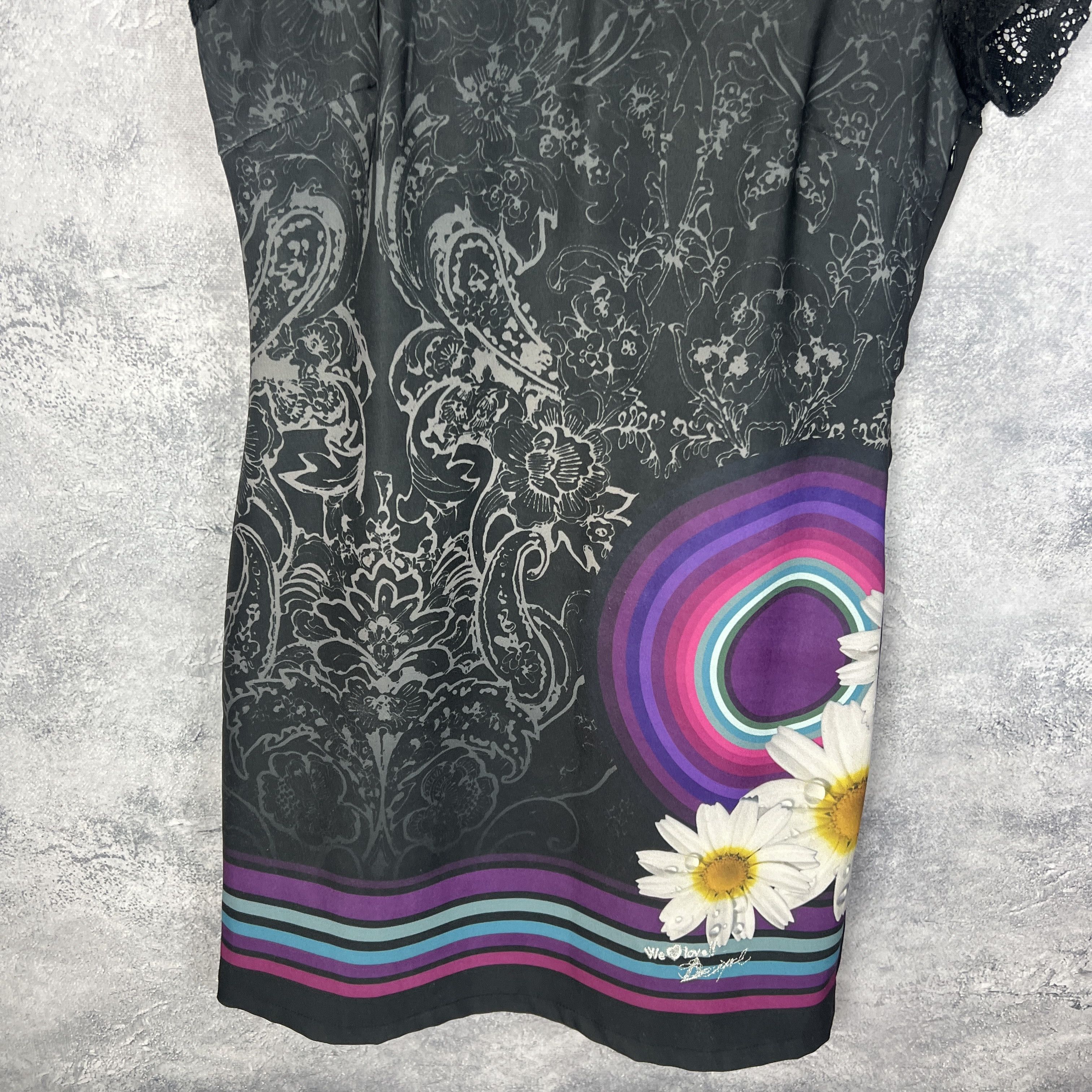 Desigual Desigual Dress Women's Size 44 Multicolor Short Sleeve Size M / US 6-8 / IT 42-44 - 3 Thumbnail