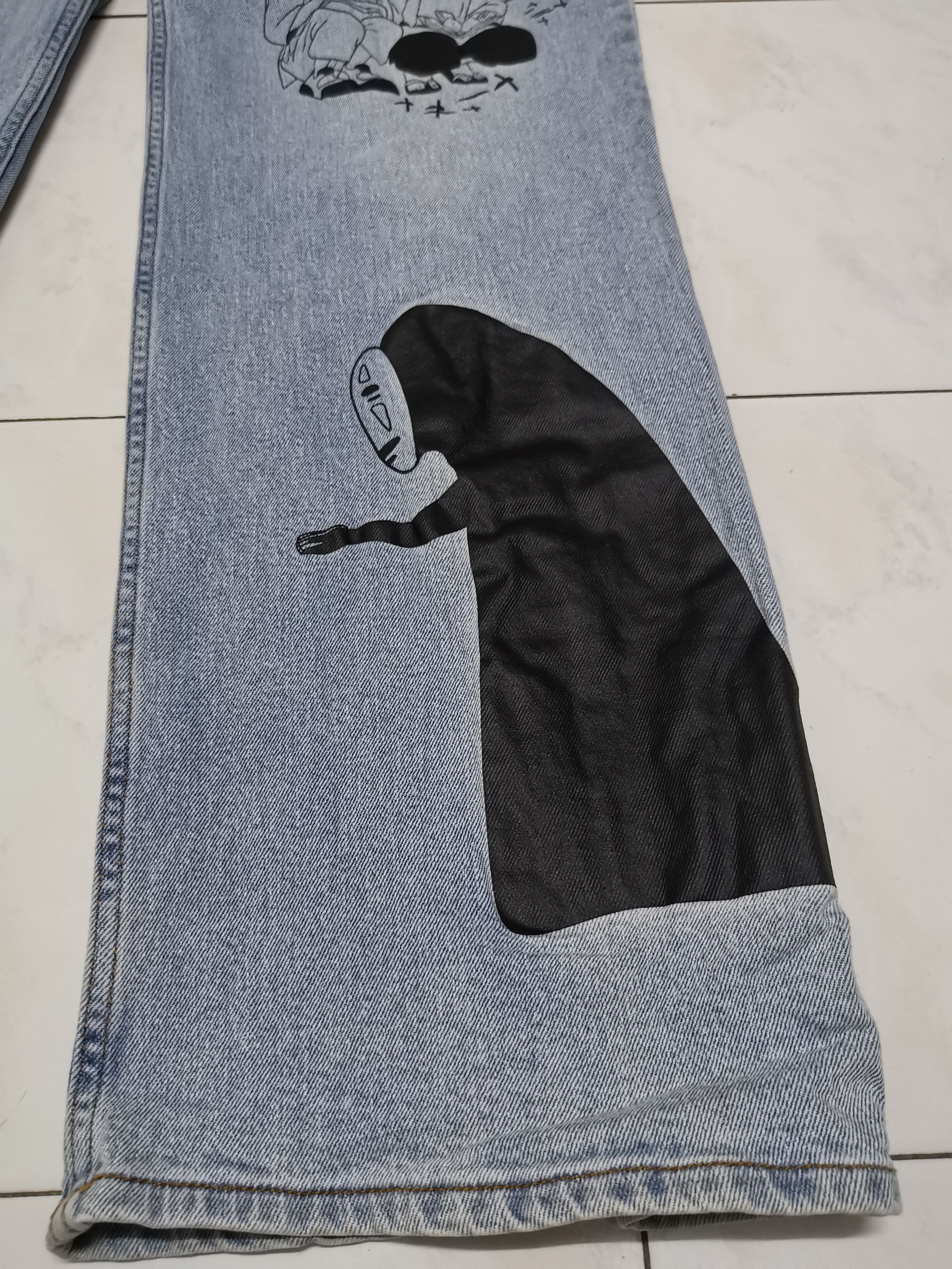 If Six Was Nine Studio ghibli distressed jeans Size US 35 - 6 Thumbnail