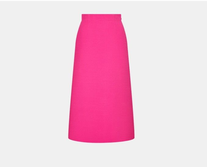 Dior o1w1db10425 411J43A Midi Skirt in Passion Pink Size 30" / US 8 / IT 44 - 1 Thumbnail