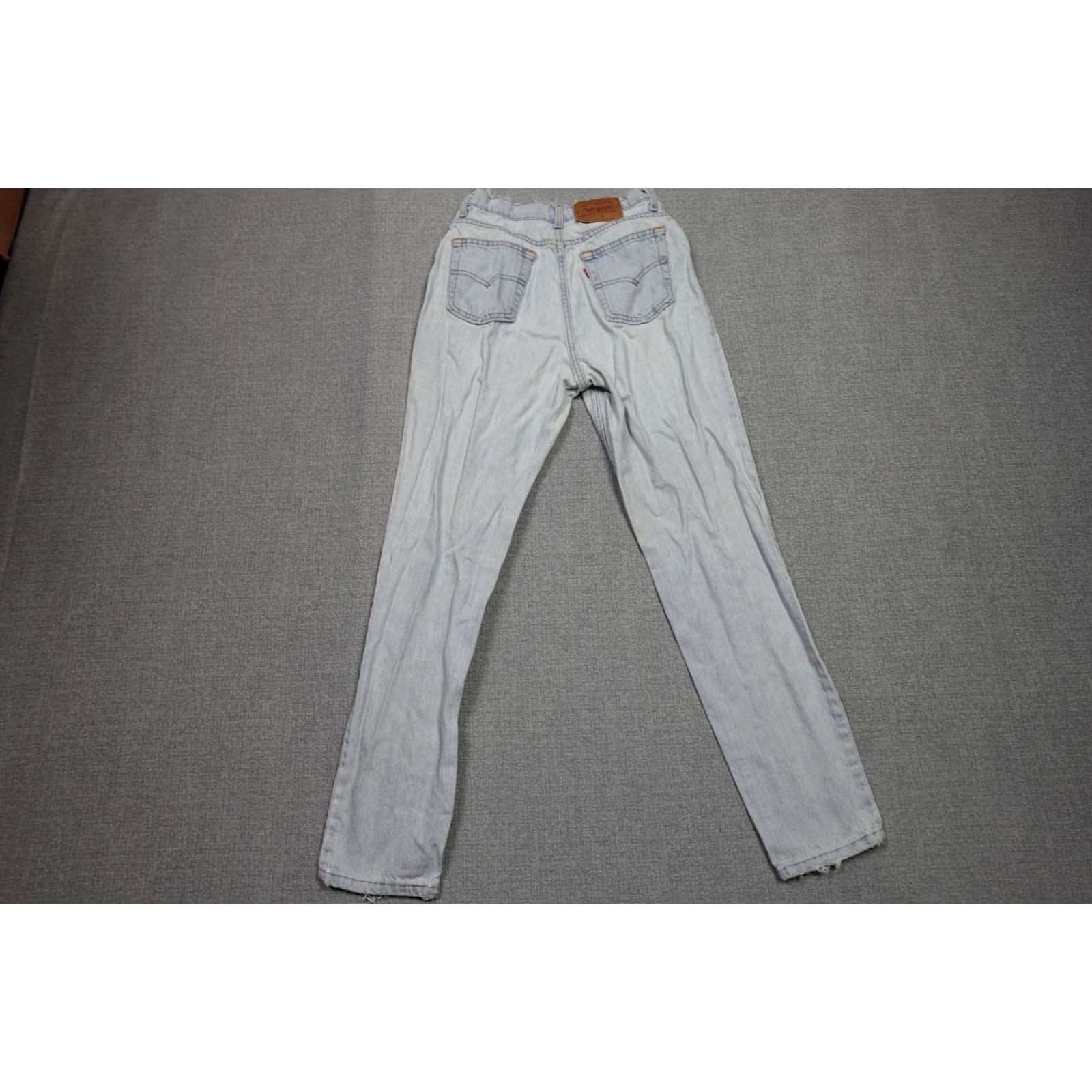 Levi's VINTAGE Levi's Jeans Womens Regular Size 11 Blue Distressed 90s USA Levi's 505 Straight Faded Washed Jeans Women Size 32" / US 10 / IT 46 - 4 Thumbnail