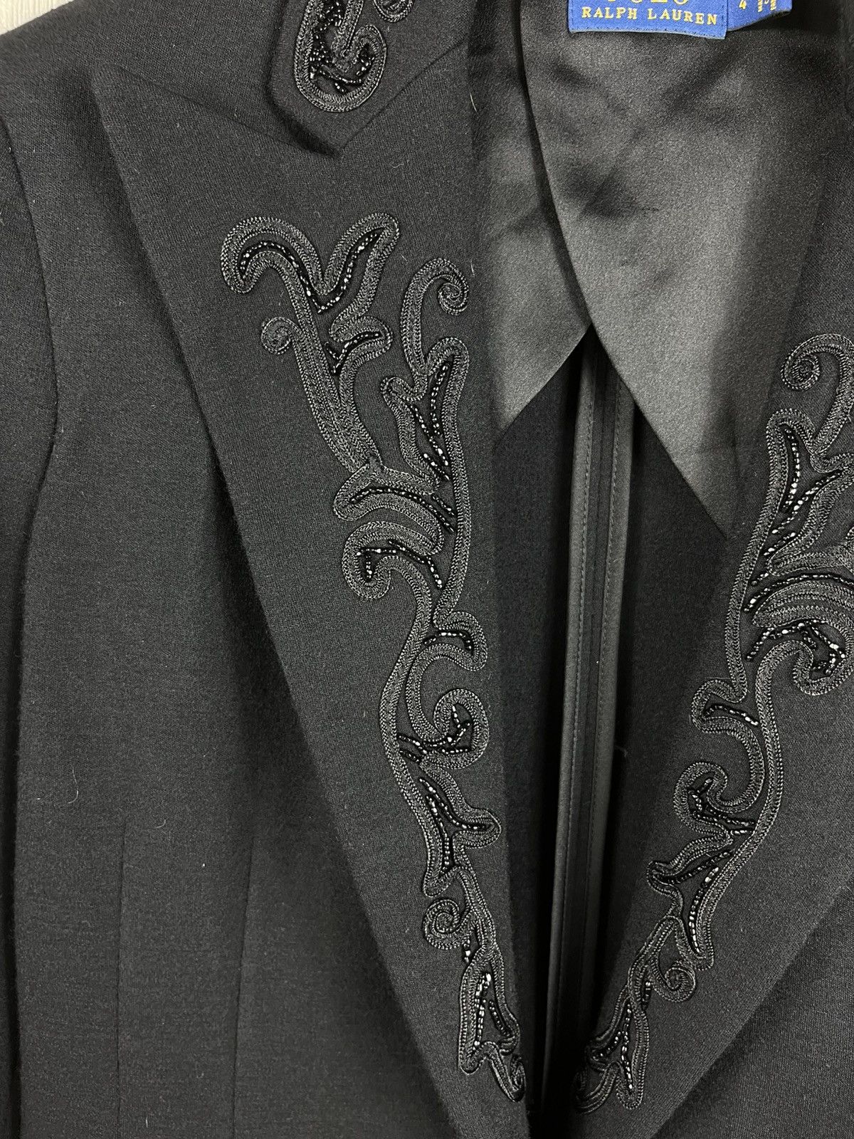 Polo Ralph Lauren × Ralph Lauren Polo Ralph Lauren wool beaded blazer jacket decorated collar Size S / US 4 / IT 40 - 6 Thumbnail